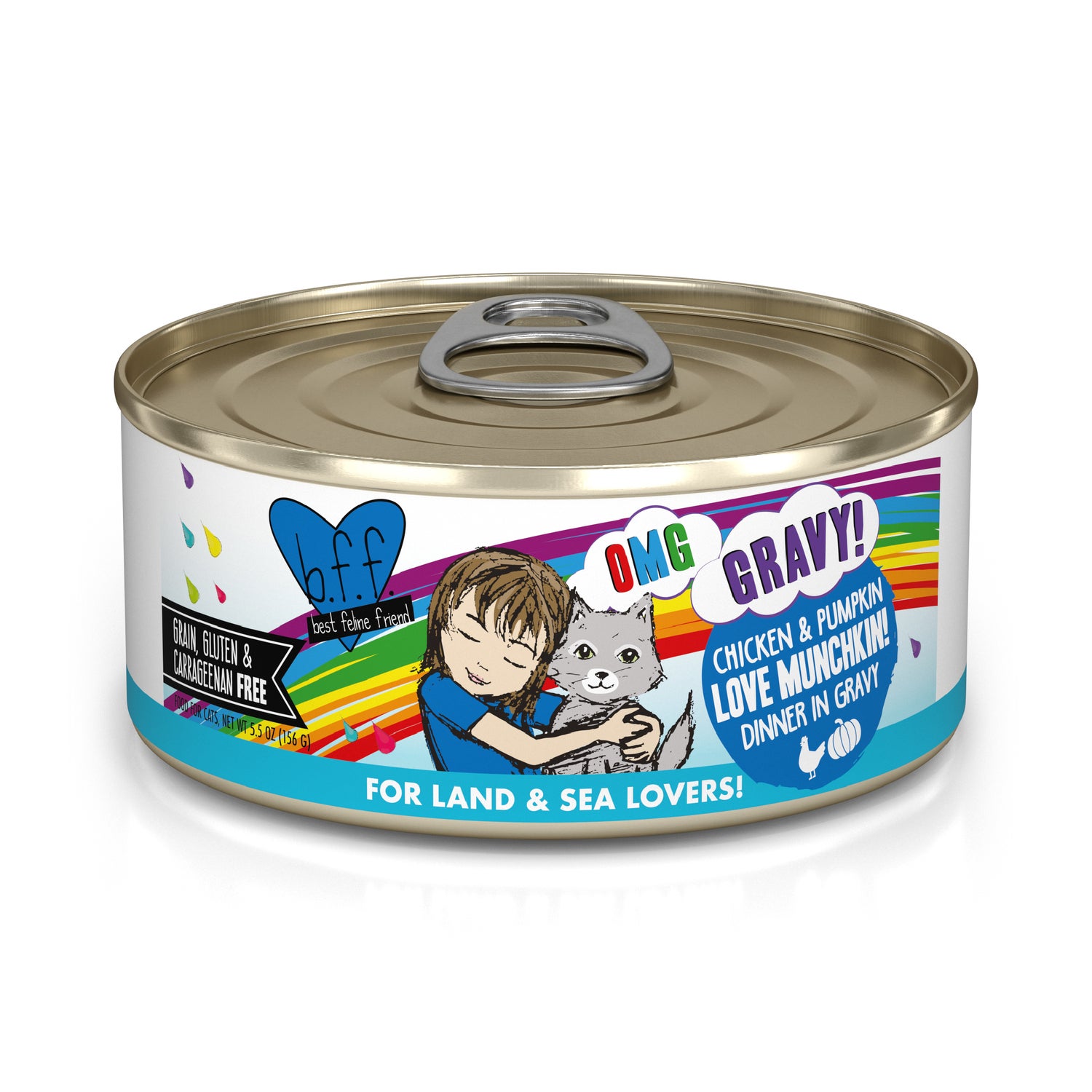 Weruva Bff Omg Gravy Chicken & Pumpkin Love Munchkin! Wet Cat Food, 2.8-Oz Can