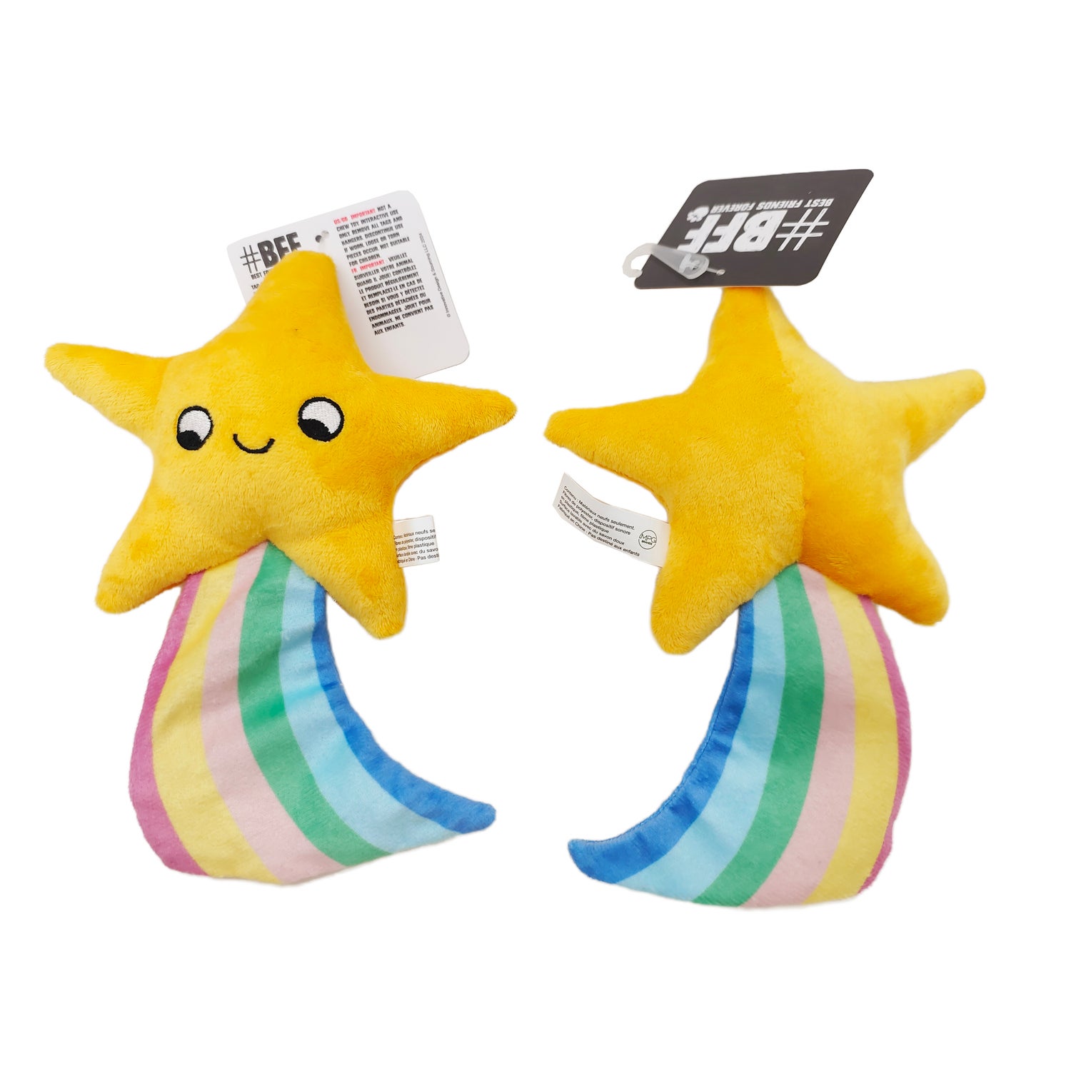 #Bff Rainbow Shooting Star Crinkle Tails Dog Toy