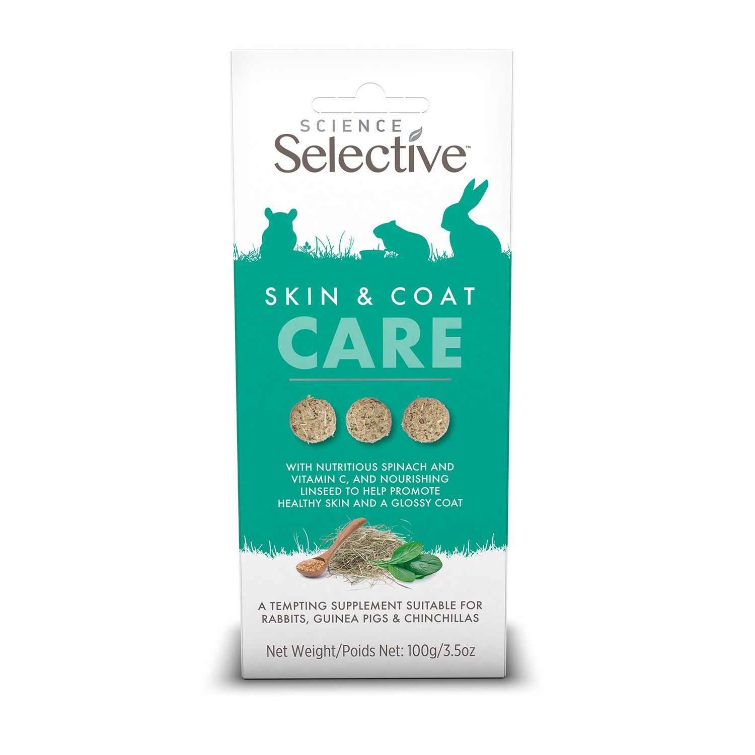 Science Selective Skin & Coat Care Small Animal Supplements, 3.5Oz