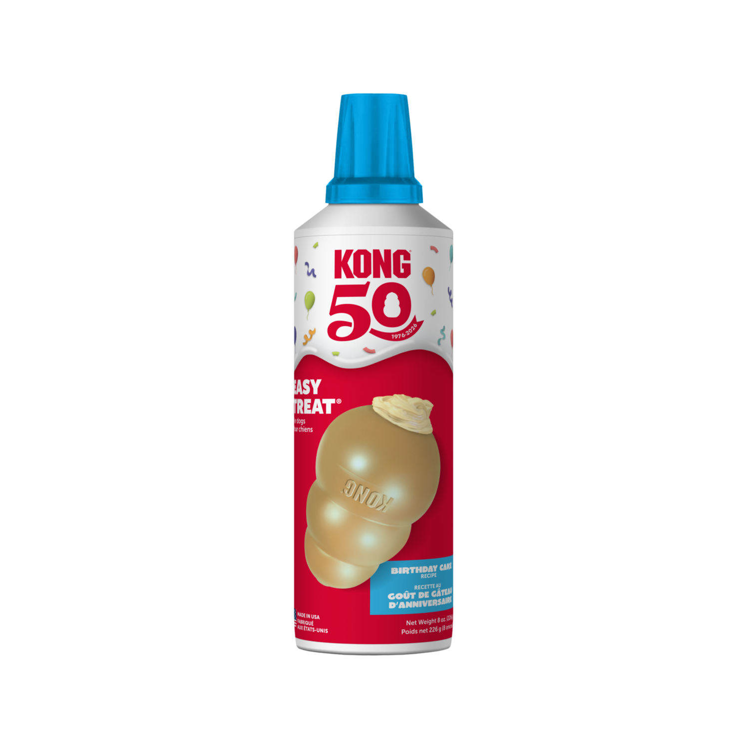 Kong Easy Treat Squeezable Dog Treat, Birthday Cake - 8-Oz