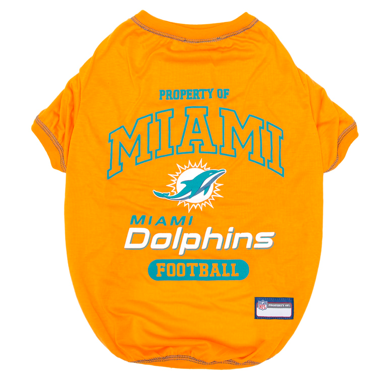 Pet First Miami Dolphins Dog Shirt, Small