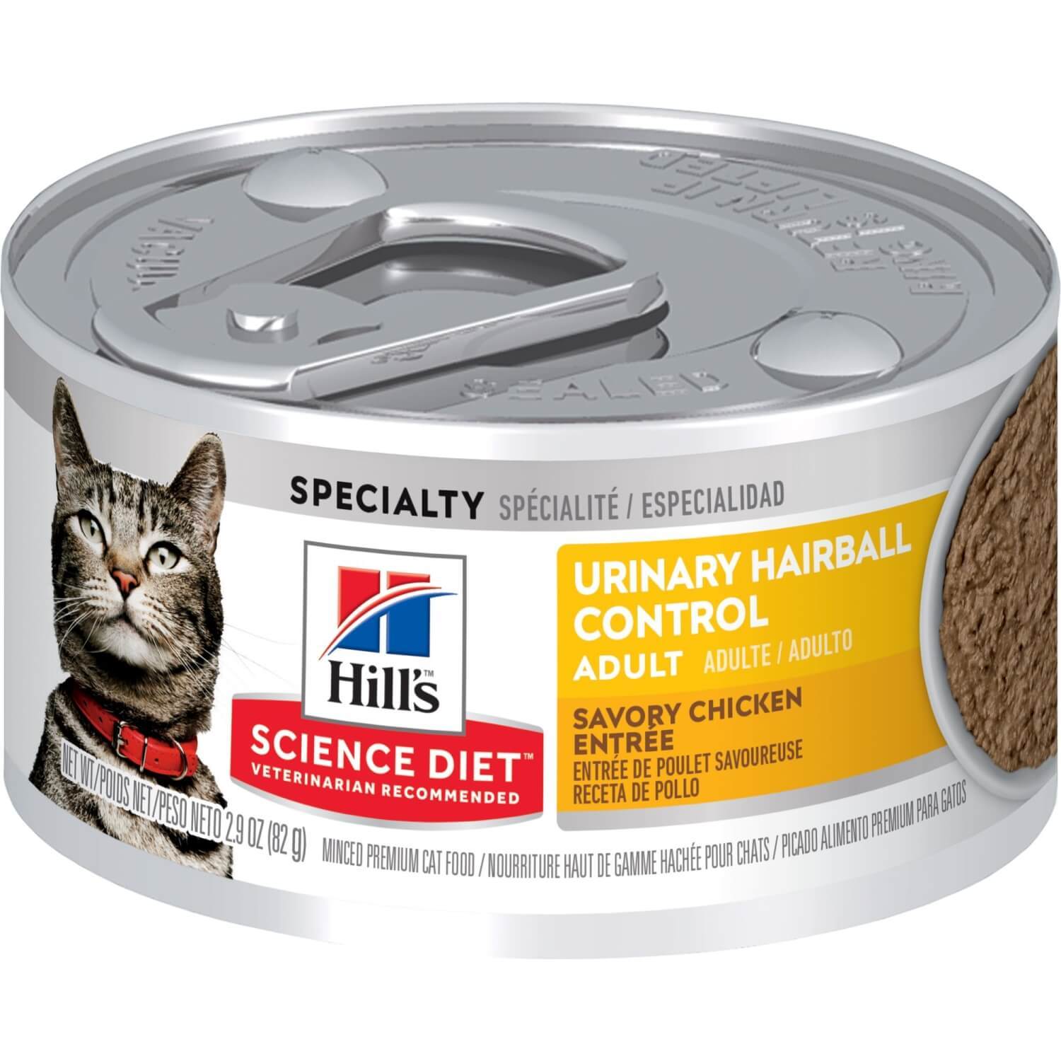 Hill's Science Diet Adult Urinary & Hairball Control Wet Cat Food, 2.9-Oz Multi-Pack Of 12