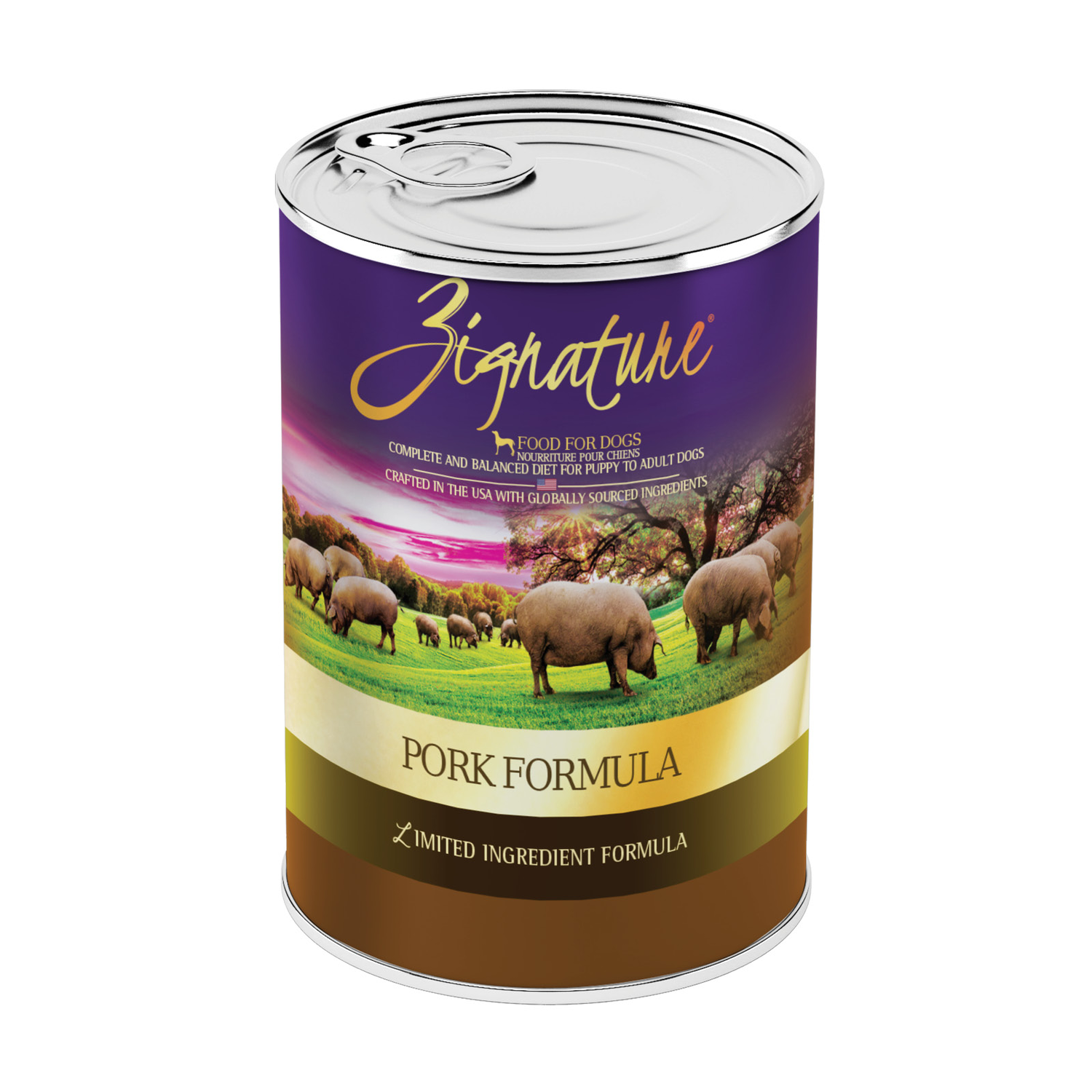 Zignature Pork Formula Limited Ingredient Wet Dog Food, 13-Oz, 12-Pack