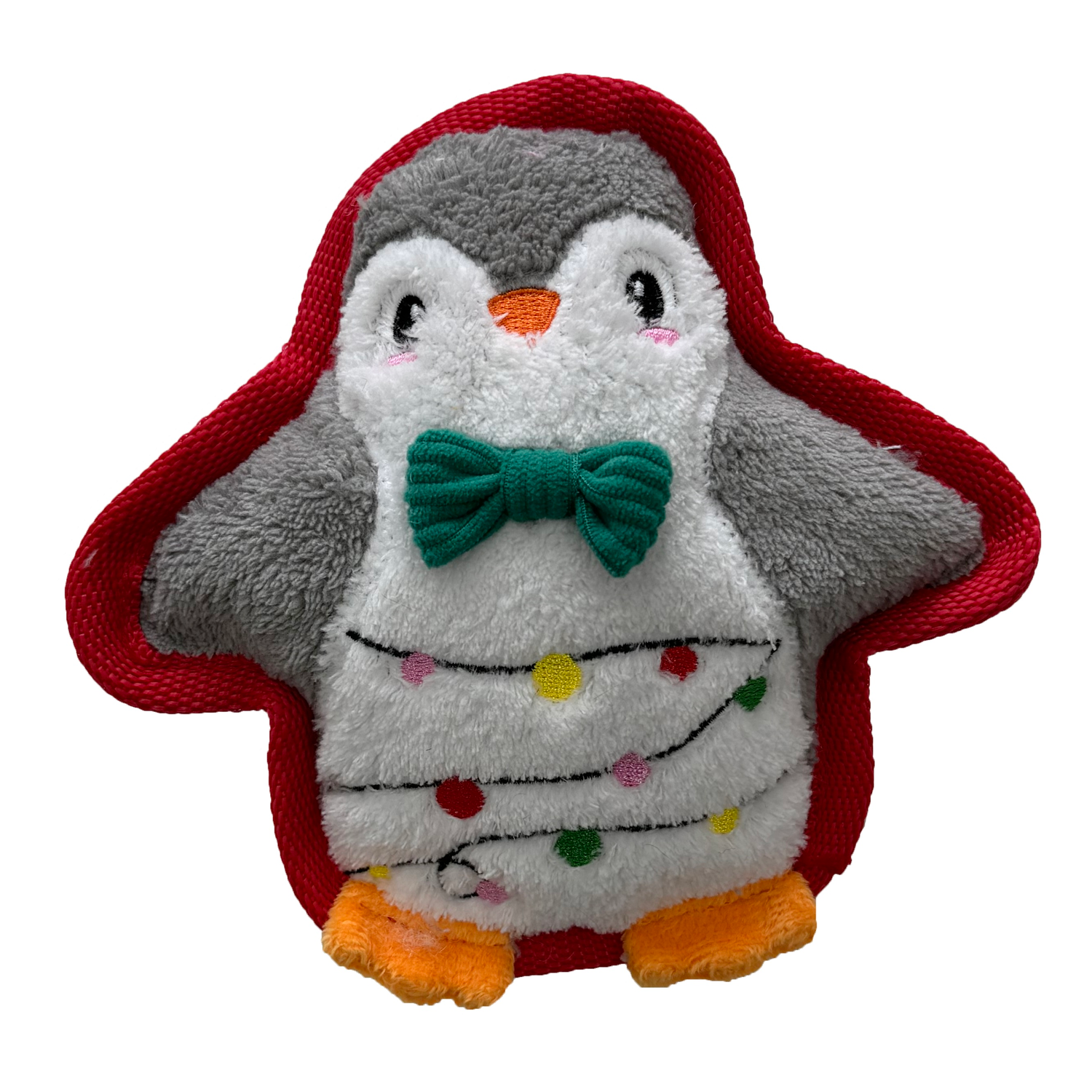 Aristopet Holiday Tough Crinkle Penguin Squeaky Plush Dog Toy, Small