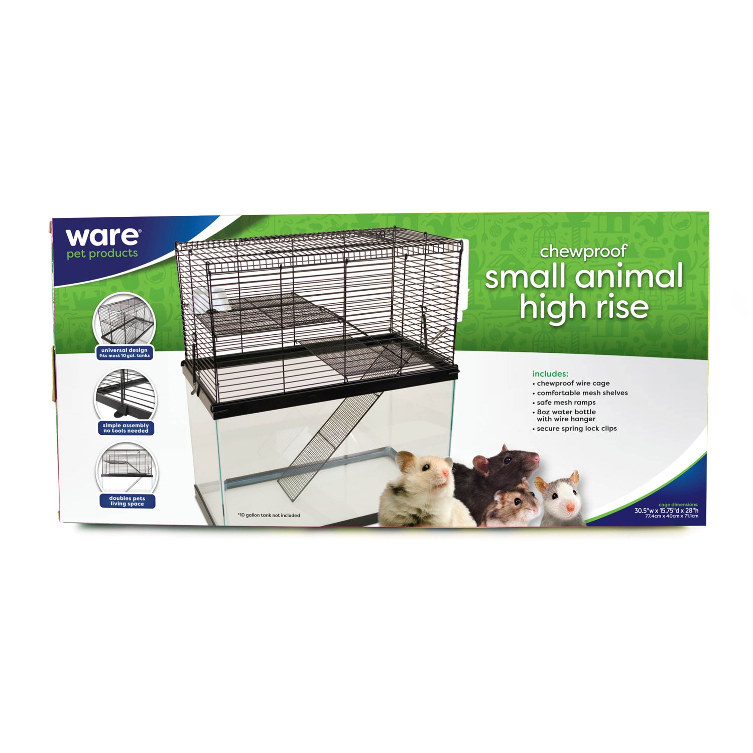 Ware Pet Products Chew Proof High Rise Small Animal Pet Cage