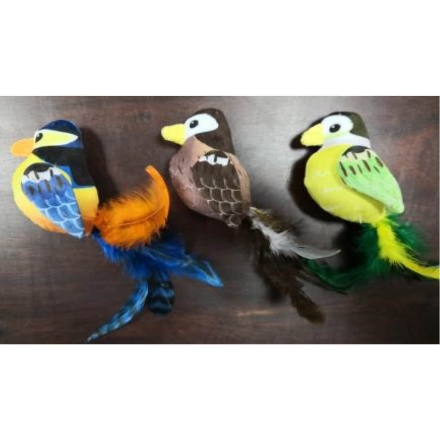 #Bff Mixed Birds Feather Catnip Cat Toys, Assorted Colors