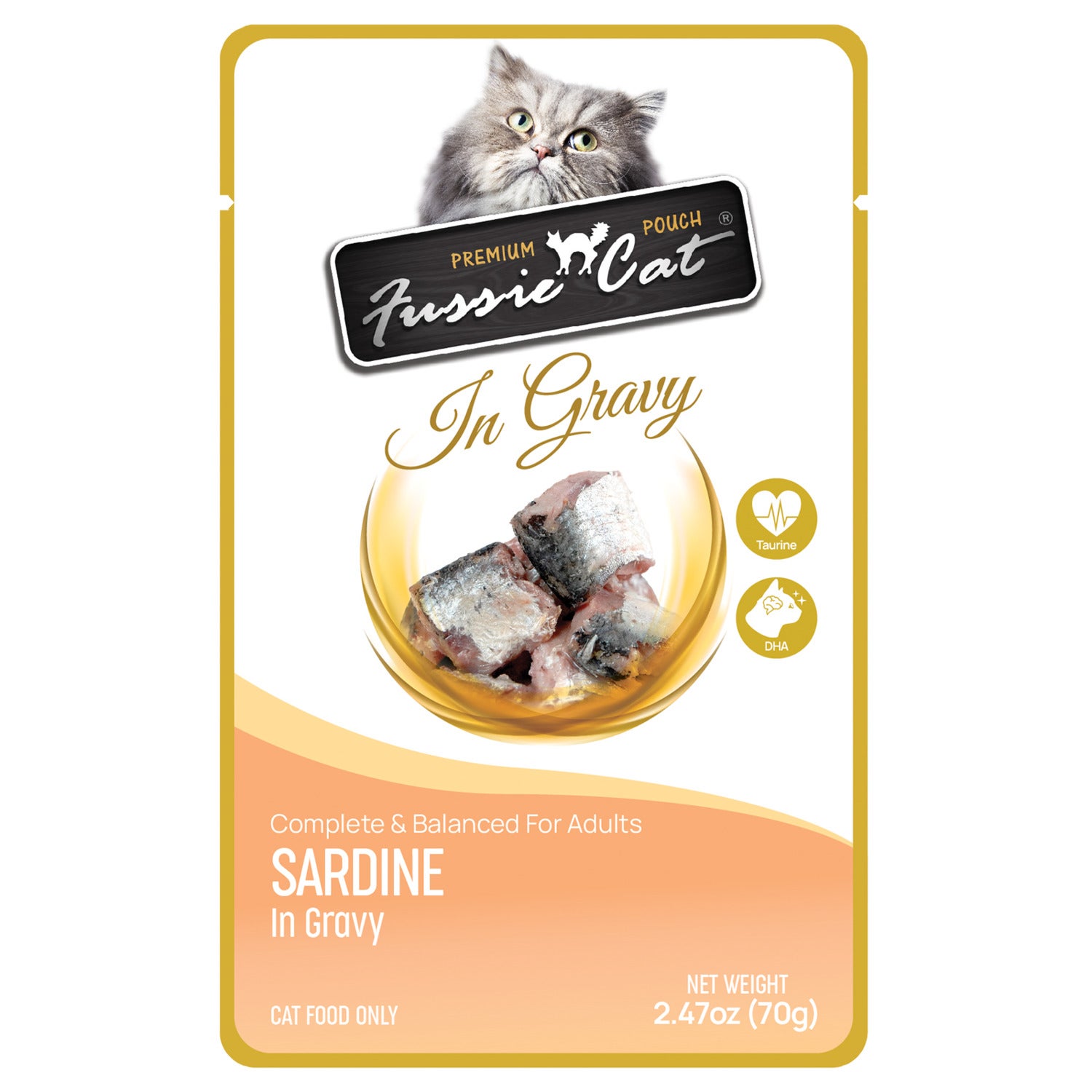 Fussie Cat Premium Sardine In Gravy Wet Cat Food, 2.47Oz