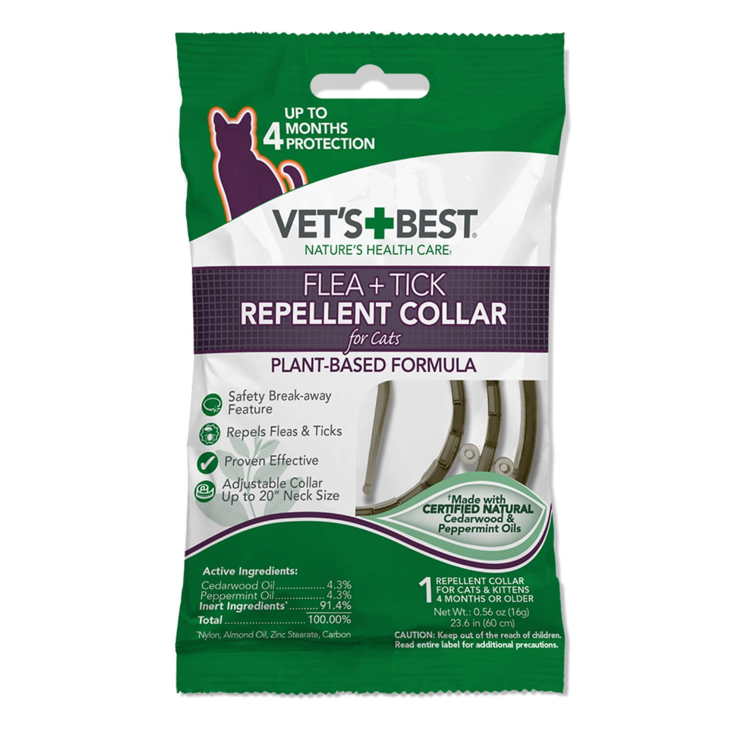 Vets Best Flea & Tick Repellent Collar For Cats