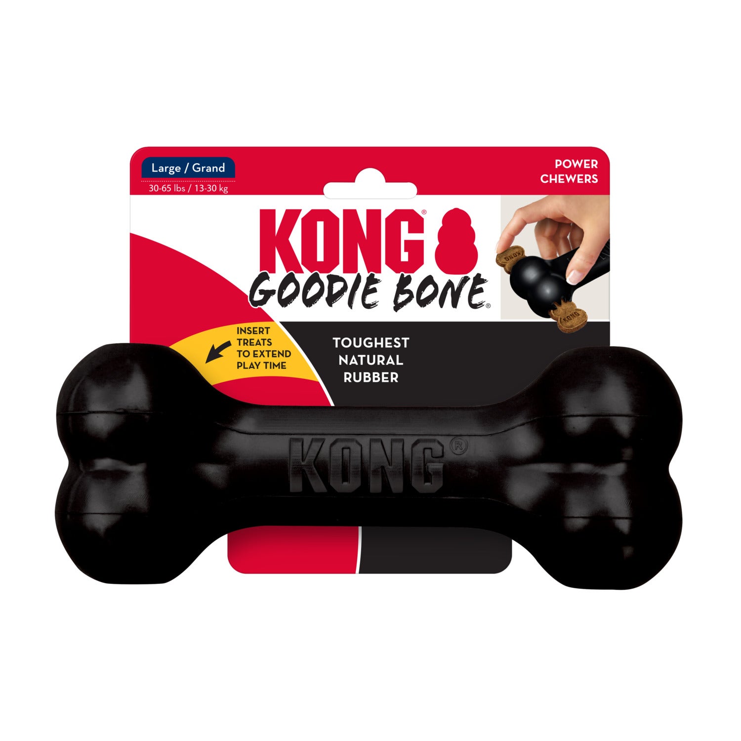Kong Extreme Goodie Bone Durable Rubber Dog Toy, Large