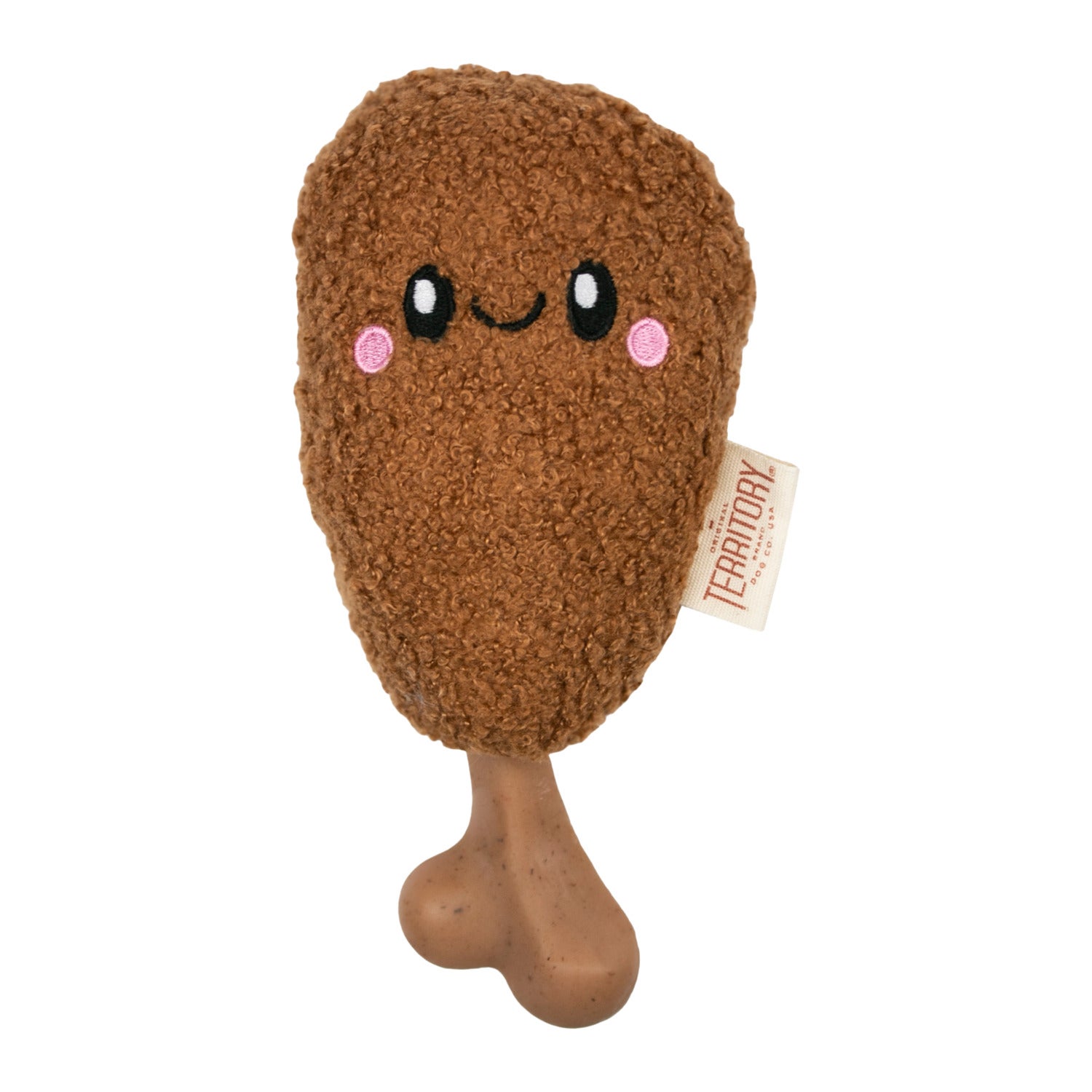 Territory Chicken Leg Bone 2-In-1 Squeak & Chew Dog Toy, 8