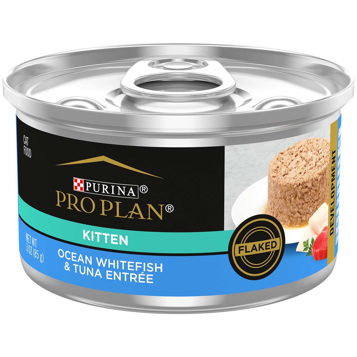 Purina Pro Plan Wet Kitten Food, Flaked Ocean Whitefish And Tuna Entree - 3-Oz Can