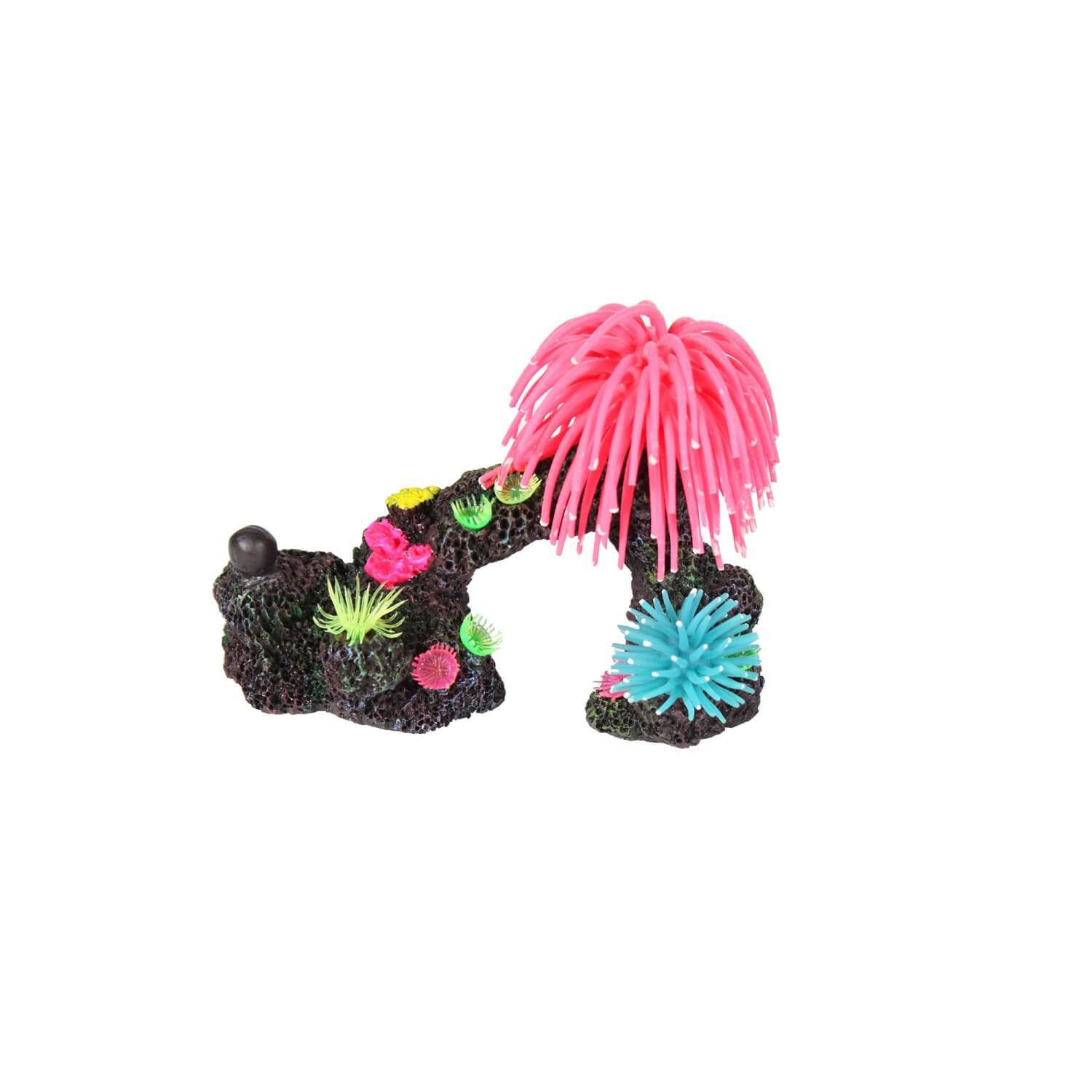 Penn-Plax Coral With Pink Anemone Aquarium Ornament