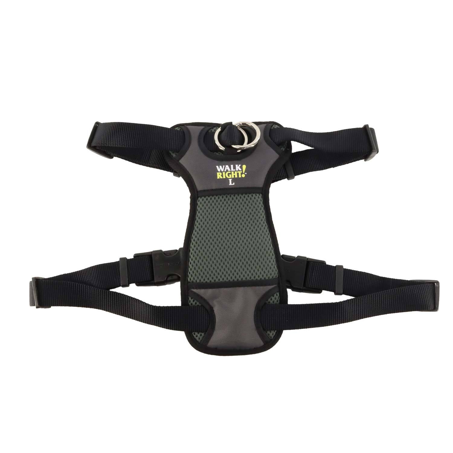 Coastal Pet Products Walk-Right! Front-Connect Padded Dog Harness, Black, 26-38