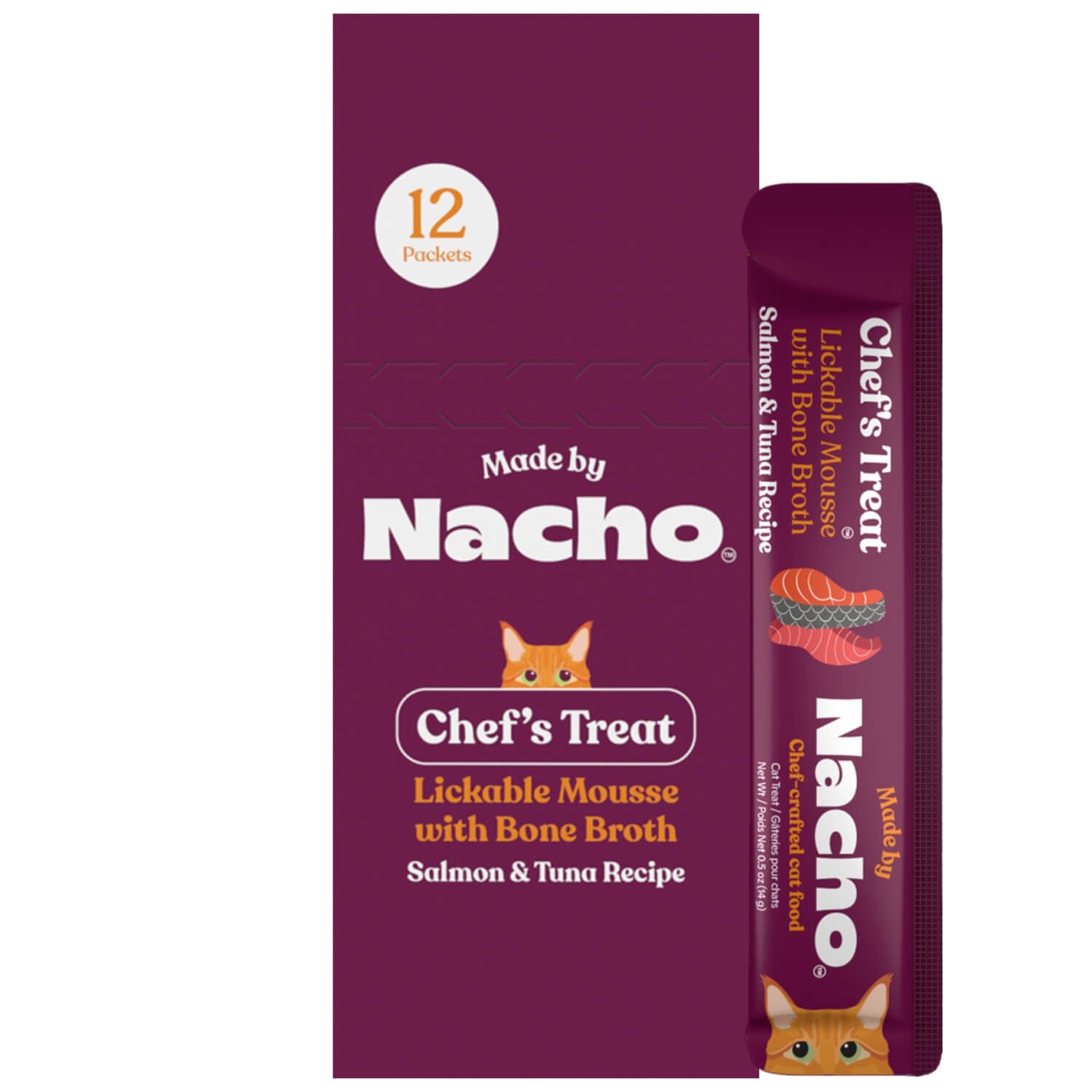 Made By Nacho Lickable Mouse Cat Treats, Salmon & Tuna Recipe