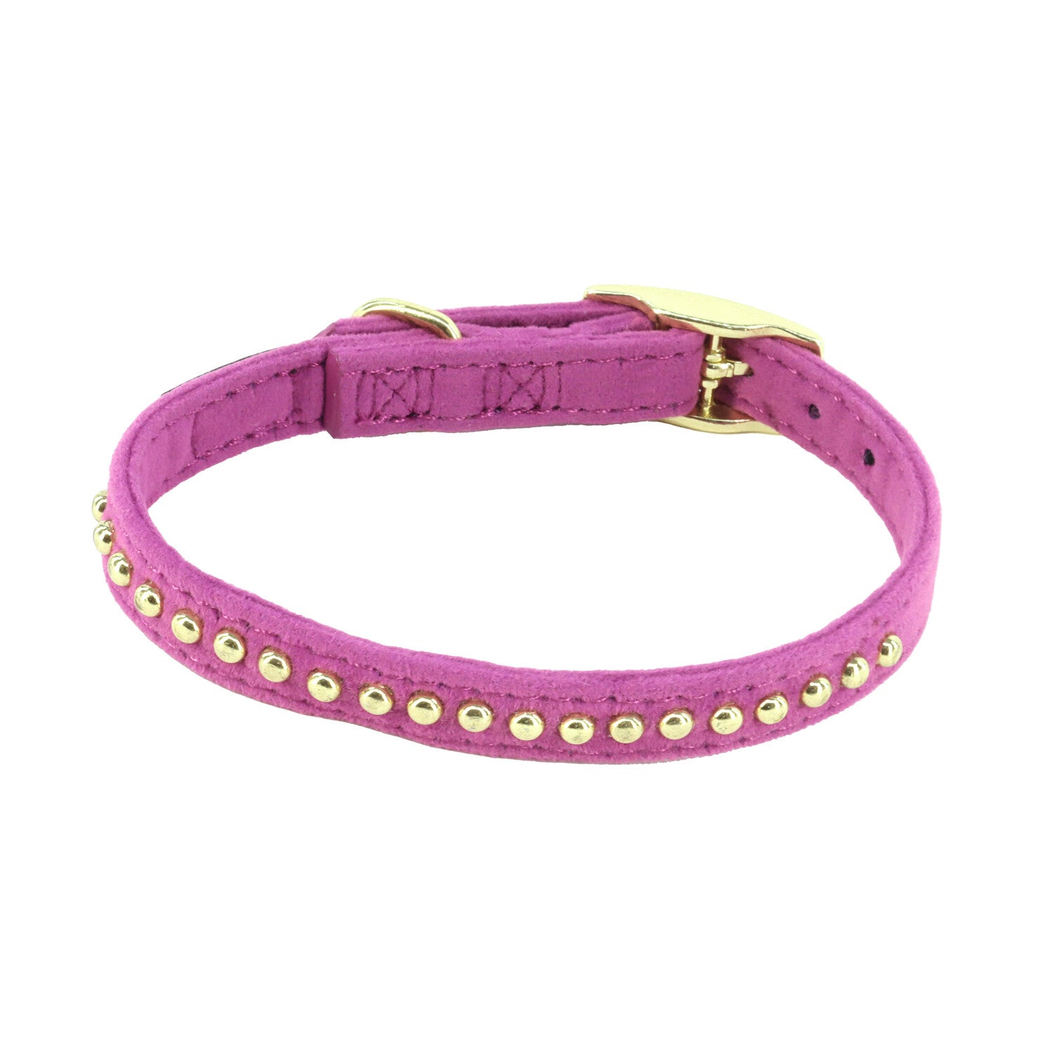Li'l Pals® By Coastal® Posh B'dazzled Velvet Dog Collar, Orchid, Petite X-Small - 3/8 X 6-8