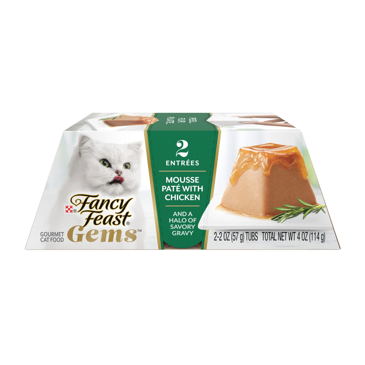Fancy Feast Gems Pate Cat Food Mousse With Chicken And A Halo Of Savory Gravy Wet Cat Food - 4-Oz