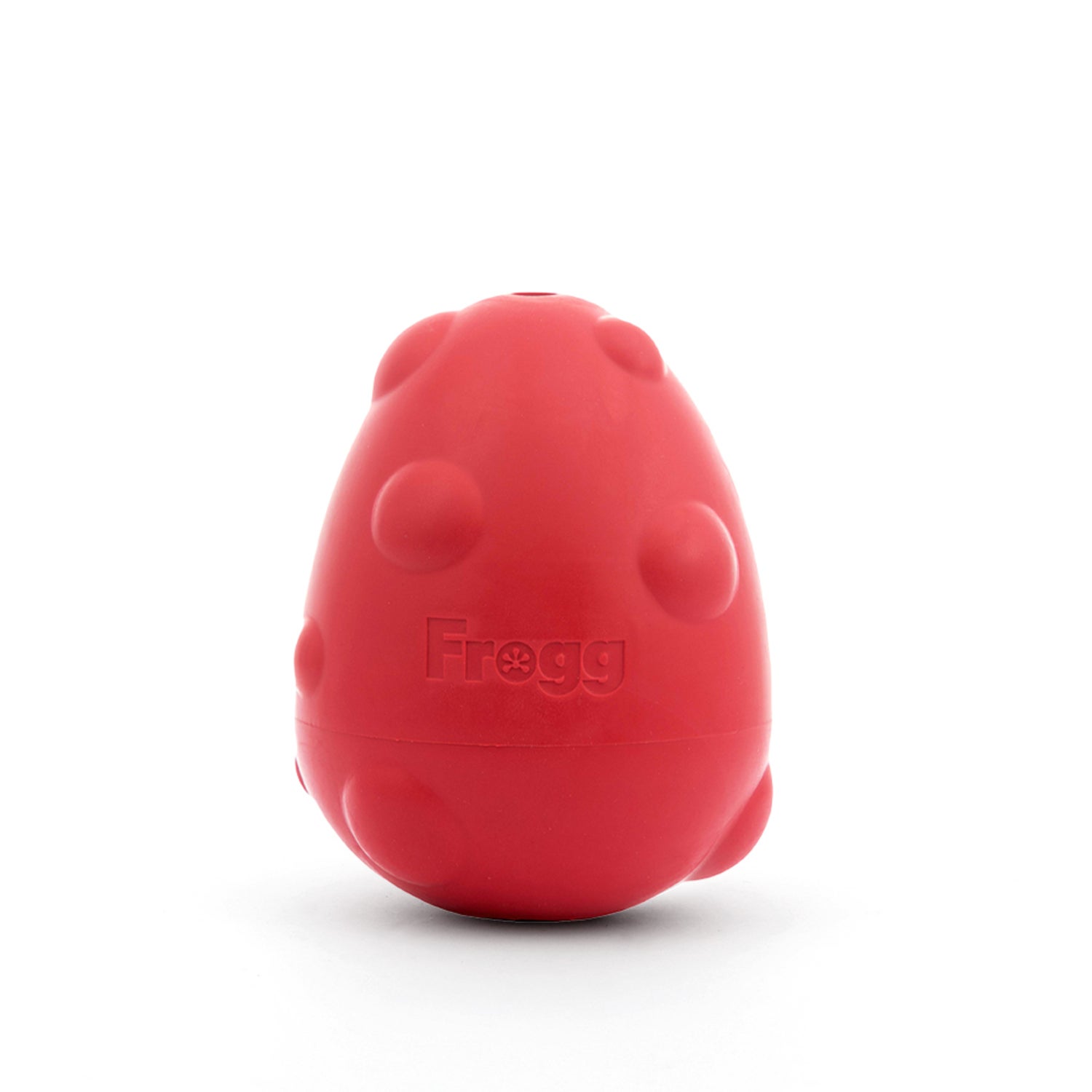 Frogg Egg Interactive Treat Dispensing Rubber Dog Toy, Red, Small