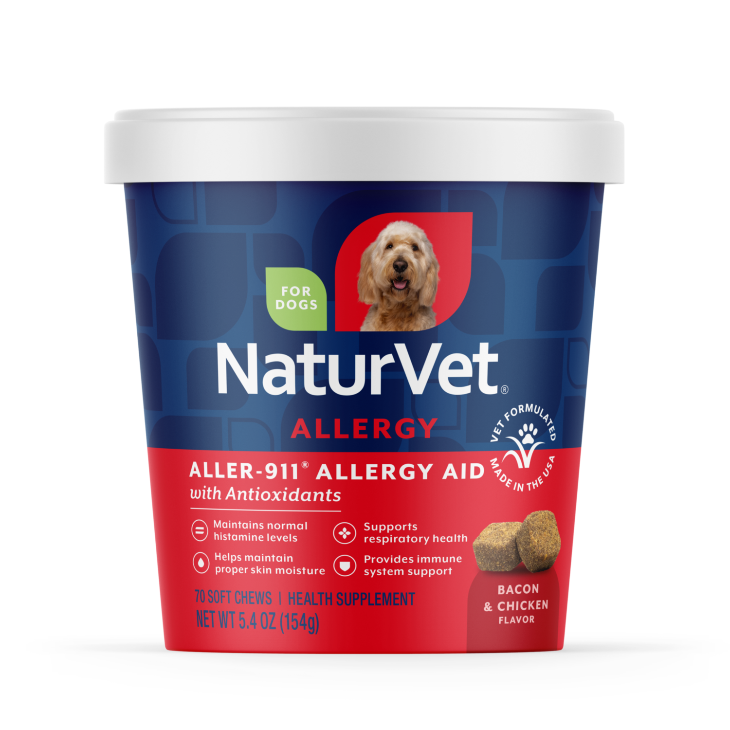 Naturvet Aller-911 Allergy Aid Plus Antioxidants Soft Chews For Dogs