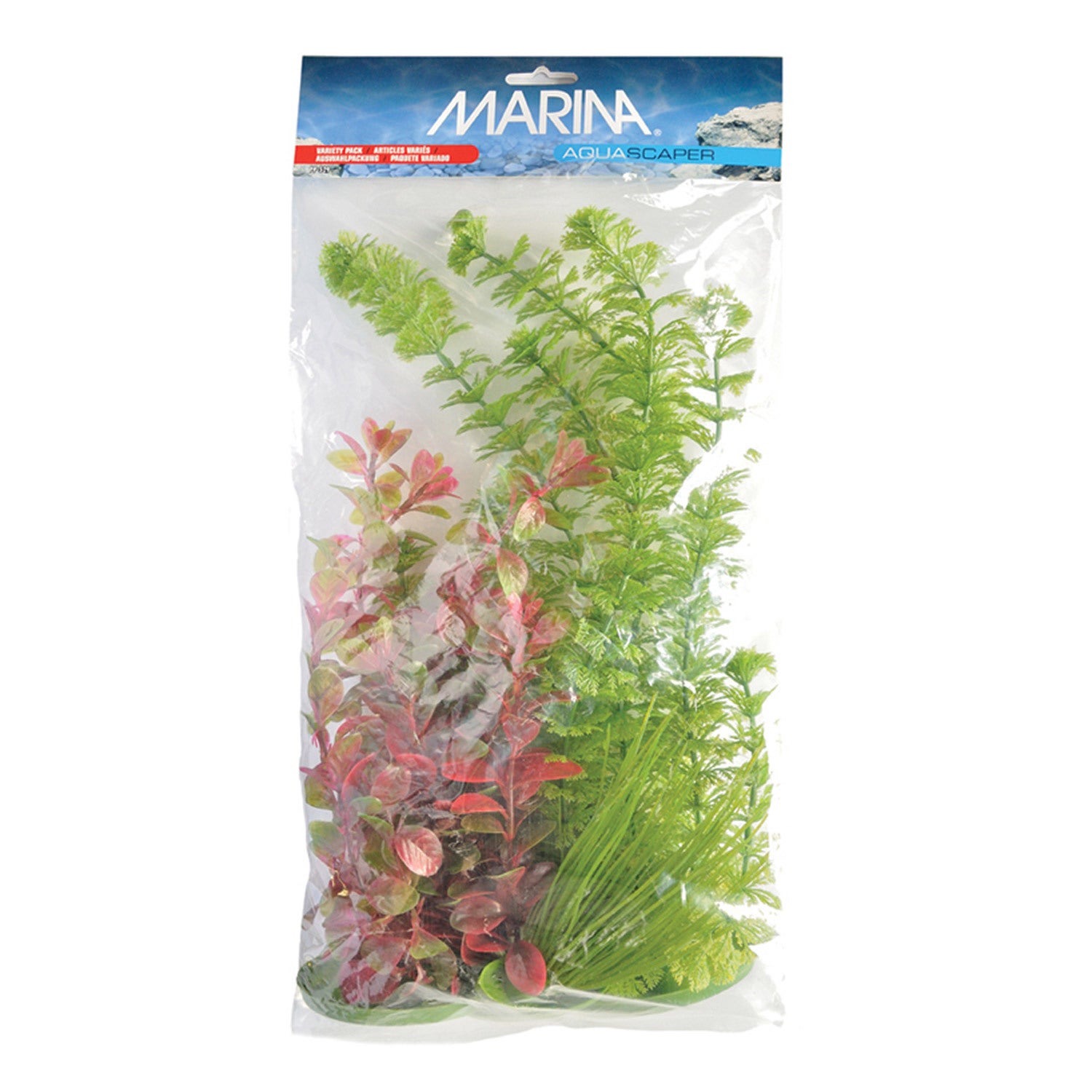 Marina Plastic Plant Variety Pack Medium Aquarium Plant