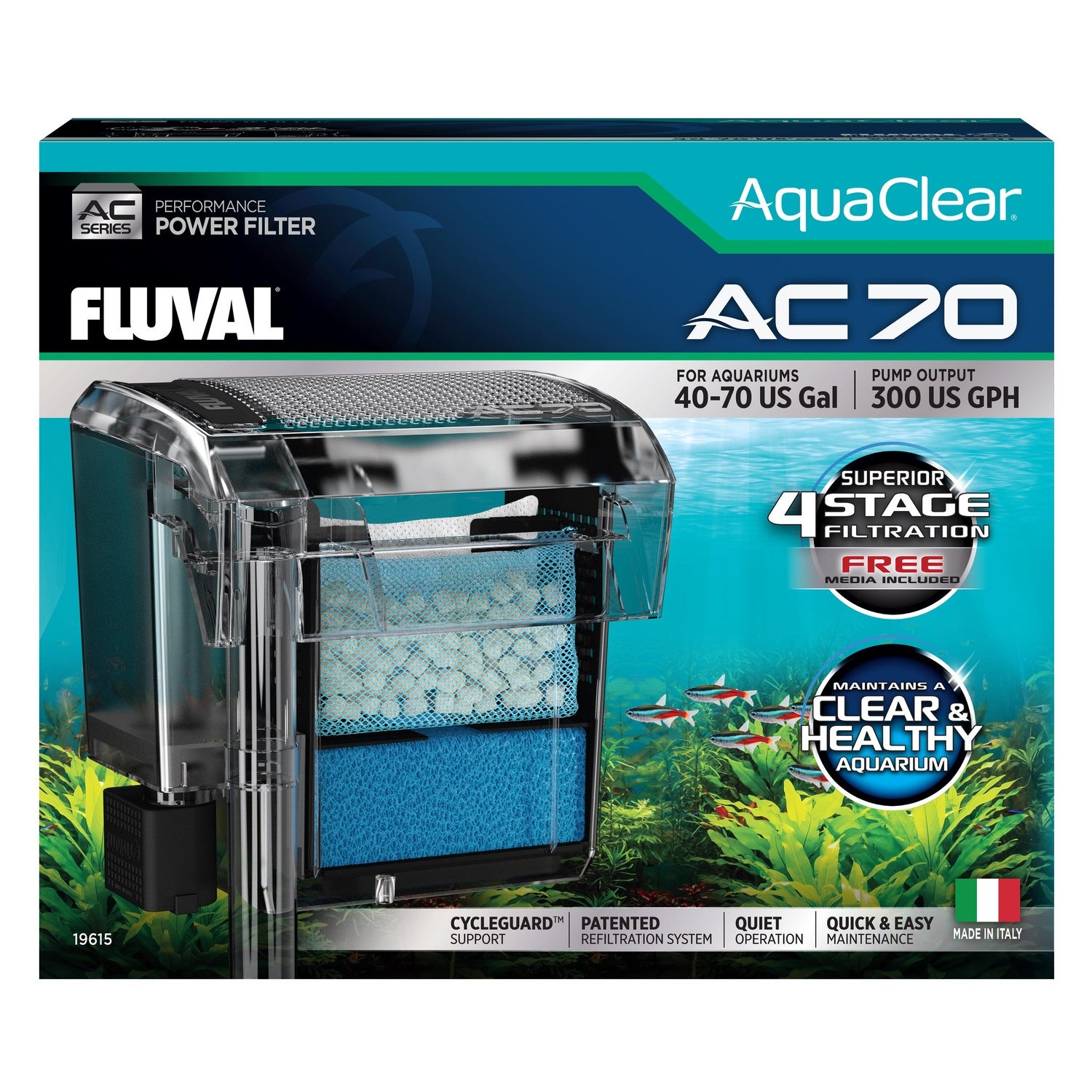 Fluval Aquaclear 70 Power Filter For Aquariums
