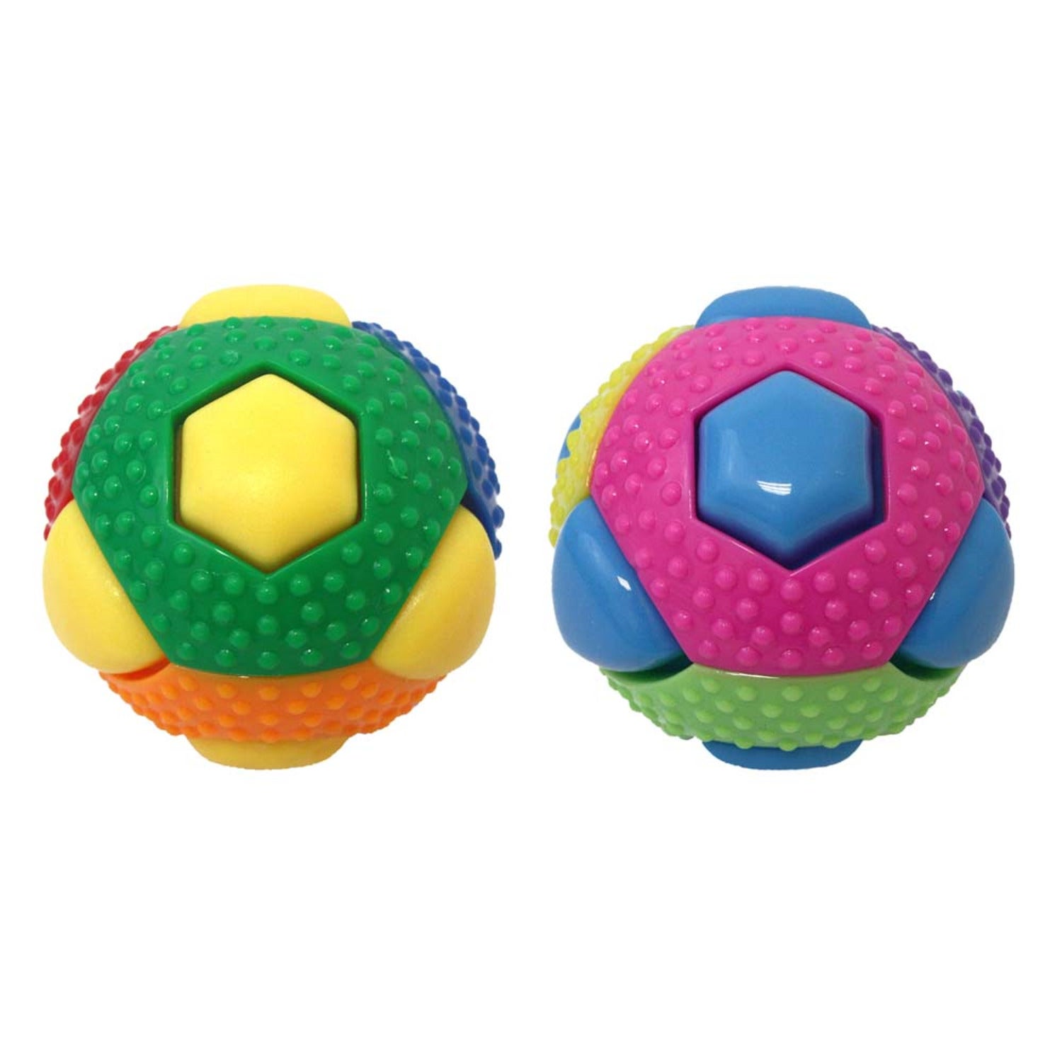 Multipet Theo 8 Squeaker Tpr Rubber Ball Dog Toy, 1 Each, Assorted Colors
