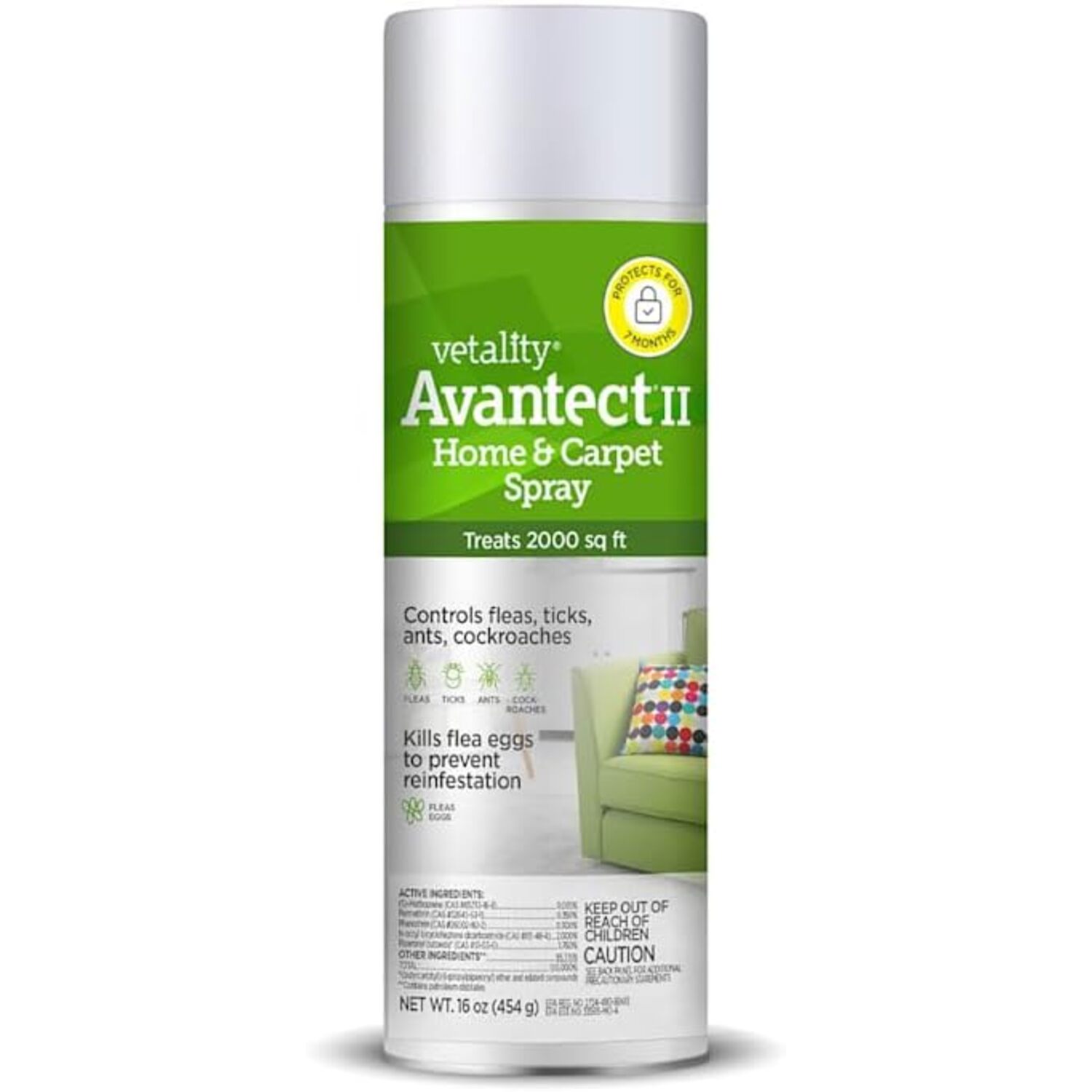 Vetality Avantect Ii Flea & Tick Home & Carpet Spray, 16-Oz Bottle