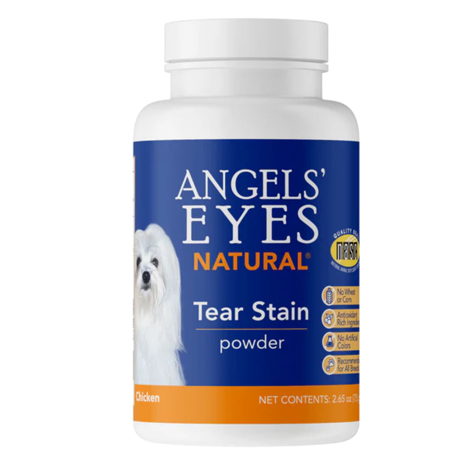 Angels' Eyes Natural Tear Stain Prevention Powder Dog Supplement, 2.65Oz