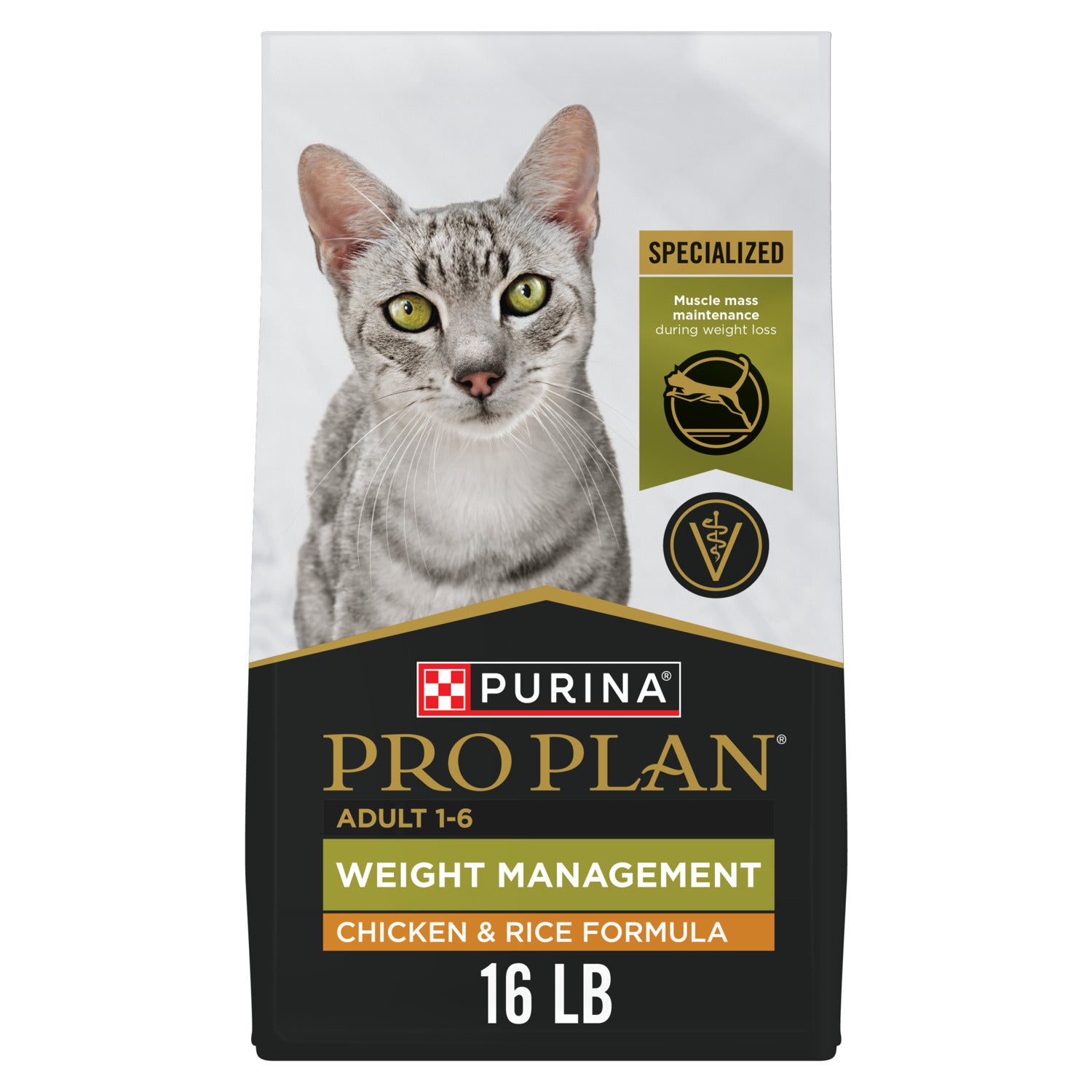 Purina Pro Plan Weight Control Dry Cat Food, Chicken And Rice Formula - 3.5-Lb. Bag