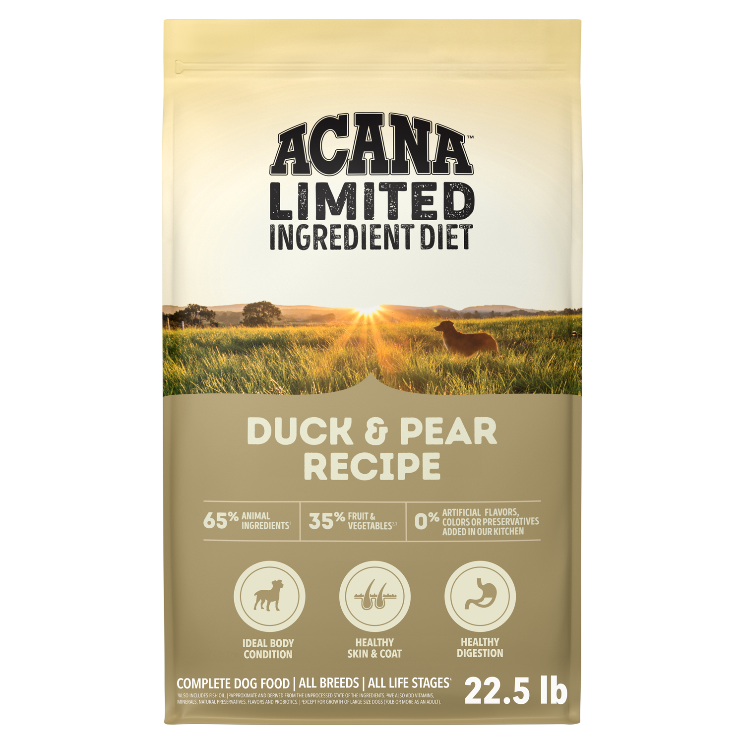 Acana Singles Limited Ingredient Duck & Pear Recipe Dry Dog Food, 22.5-Lb