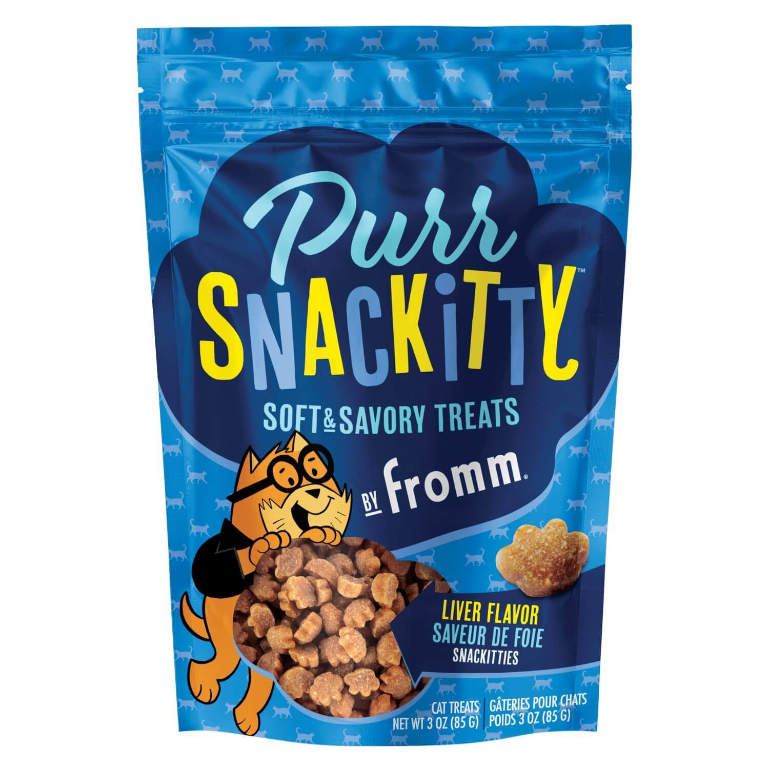 Fromm Purrsnackitty Liver Flavor Snackitties Treats For Cats, 3-Oz Bag