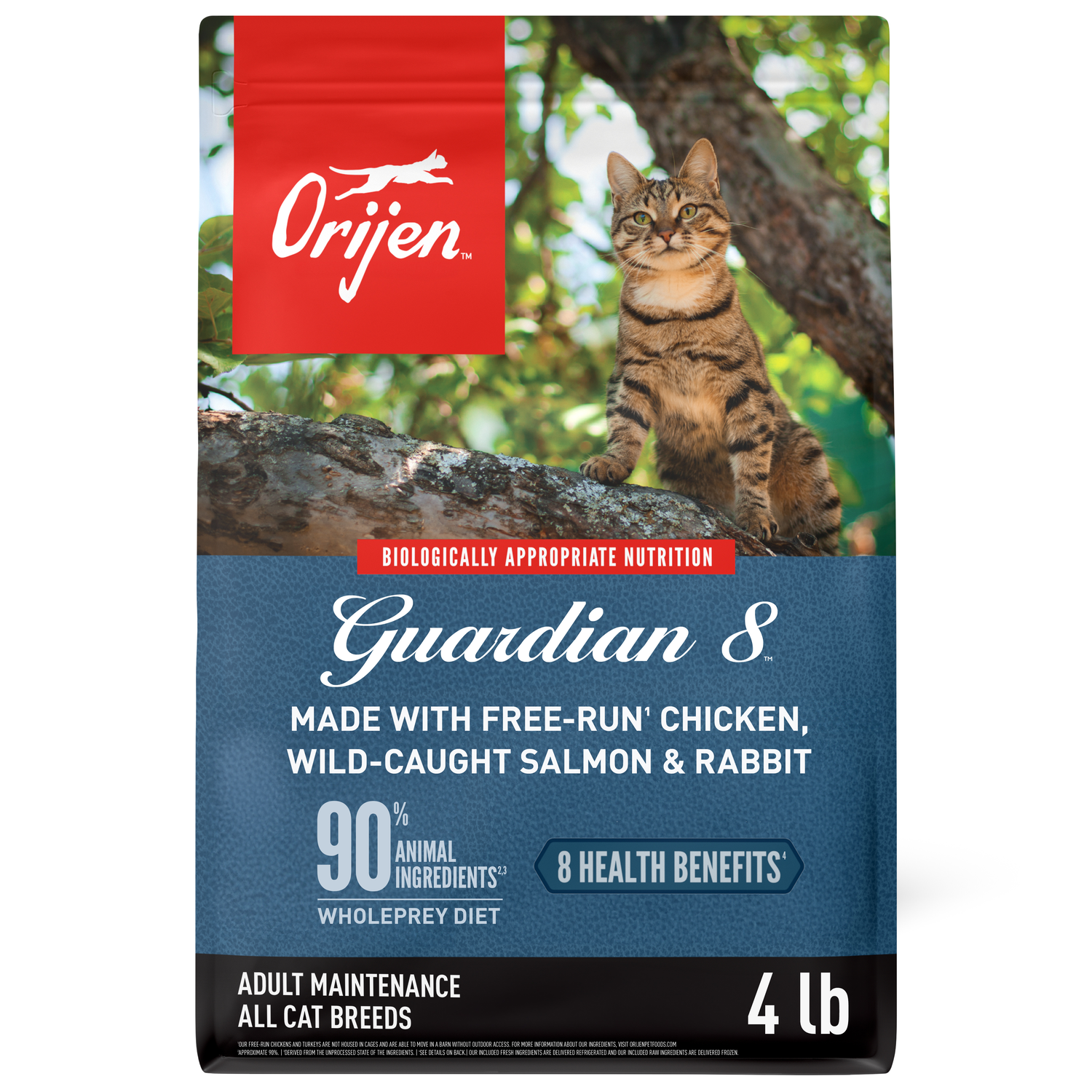 Orijen Guardian 8 Grain-Free High Protein Premium Dry Cat Food, 4-Lb Bag