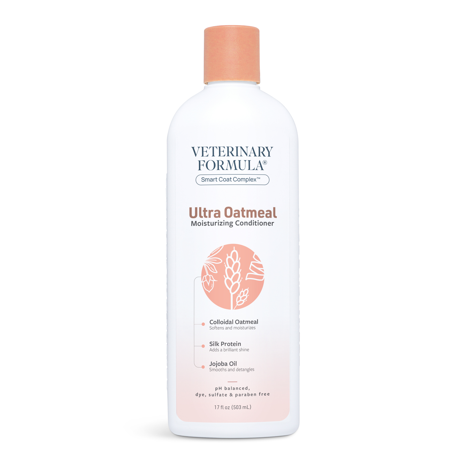 Veterinary Formula Smart Coat Complex Ultra Oatmeal Moisturizing Dog Conditioner, 17-Fl Oz Bottle