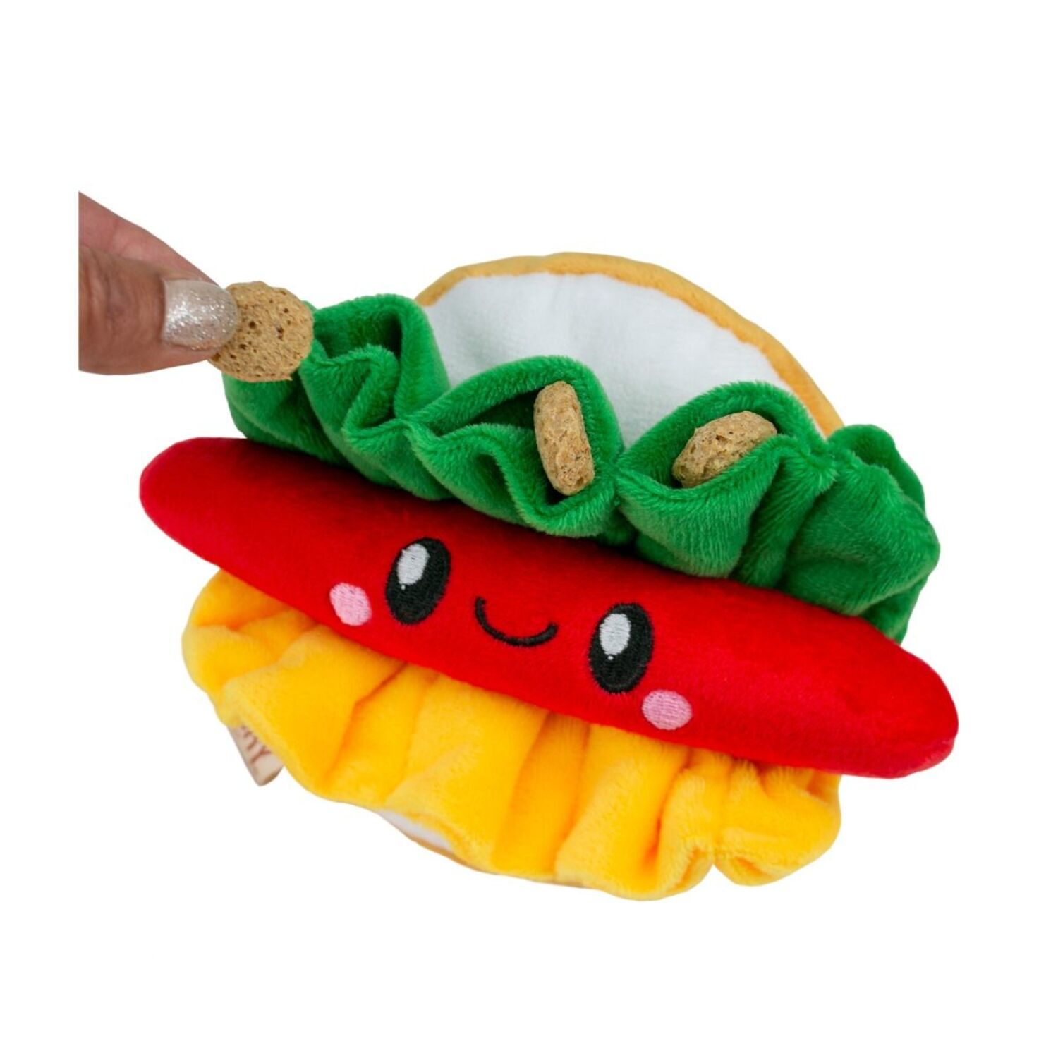 Territory Hot Dog Plush Hide-And-Treat Dog Toy, 6
