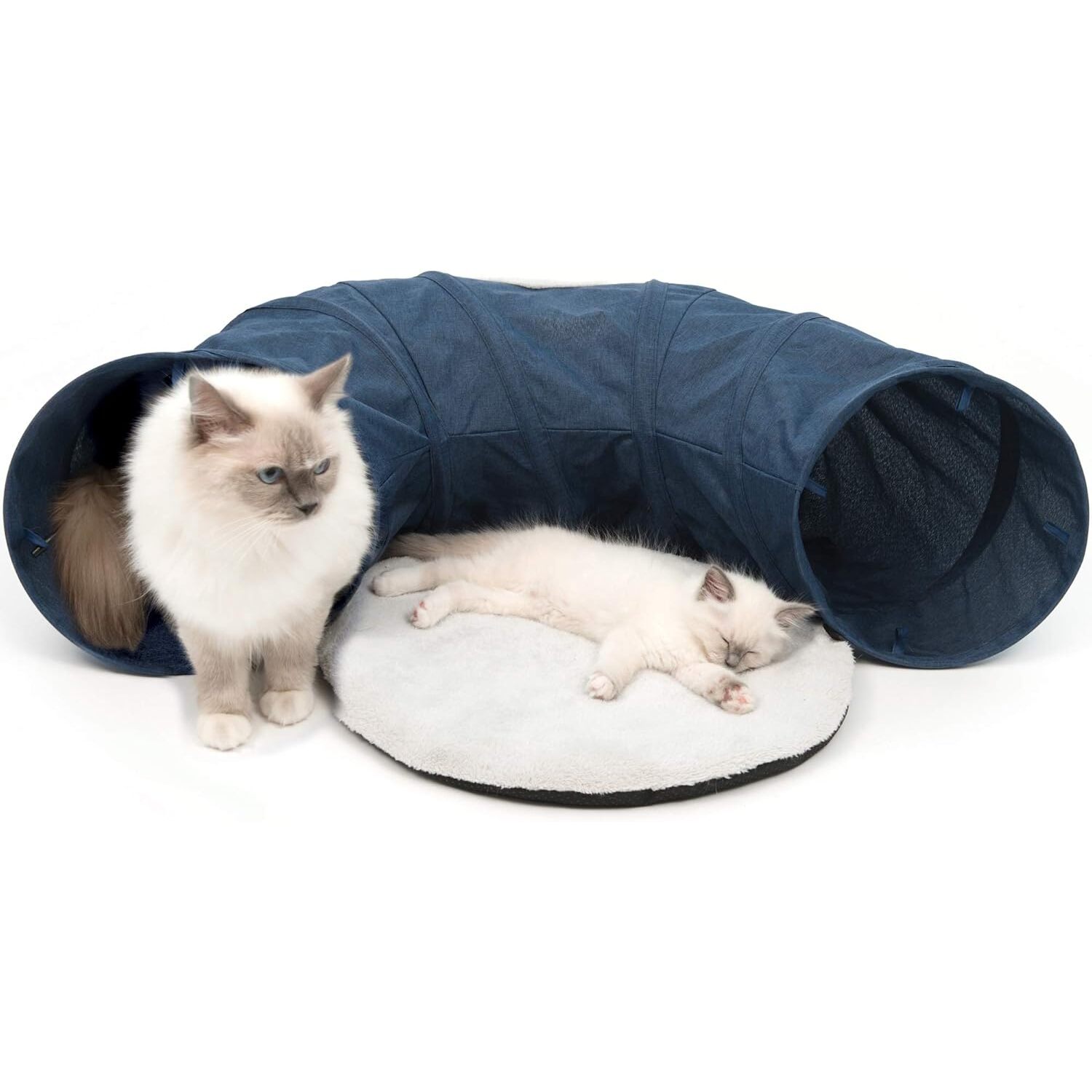 Catit Vesper Tunnel Cat Toy And Bed, Blue
