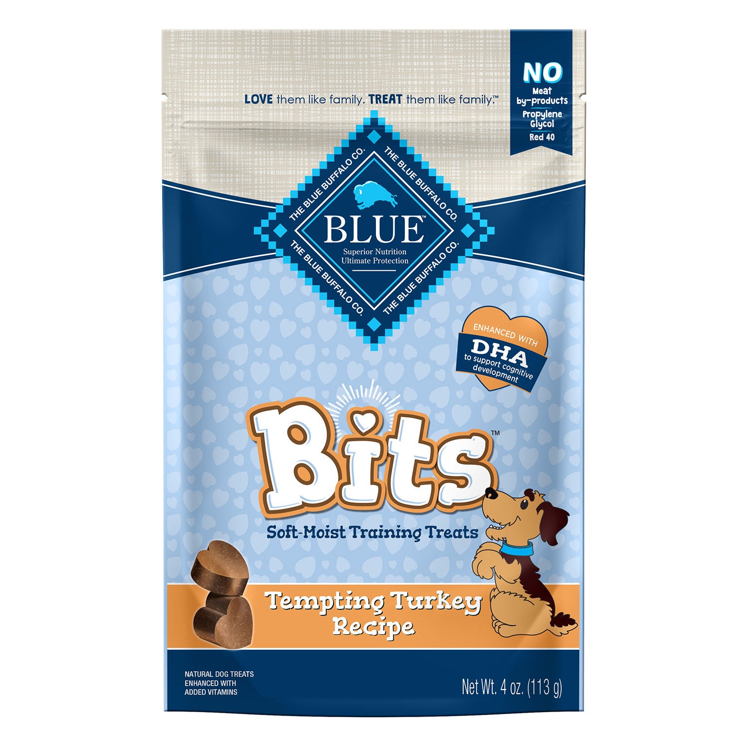 Blue Buffalo Blue Bits Soft-Moist Training Tempting Turkey Recipe Dog Treats