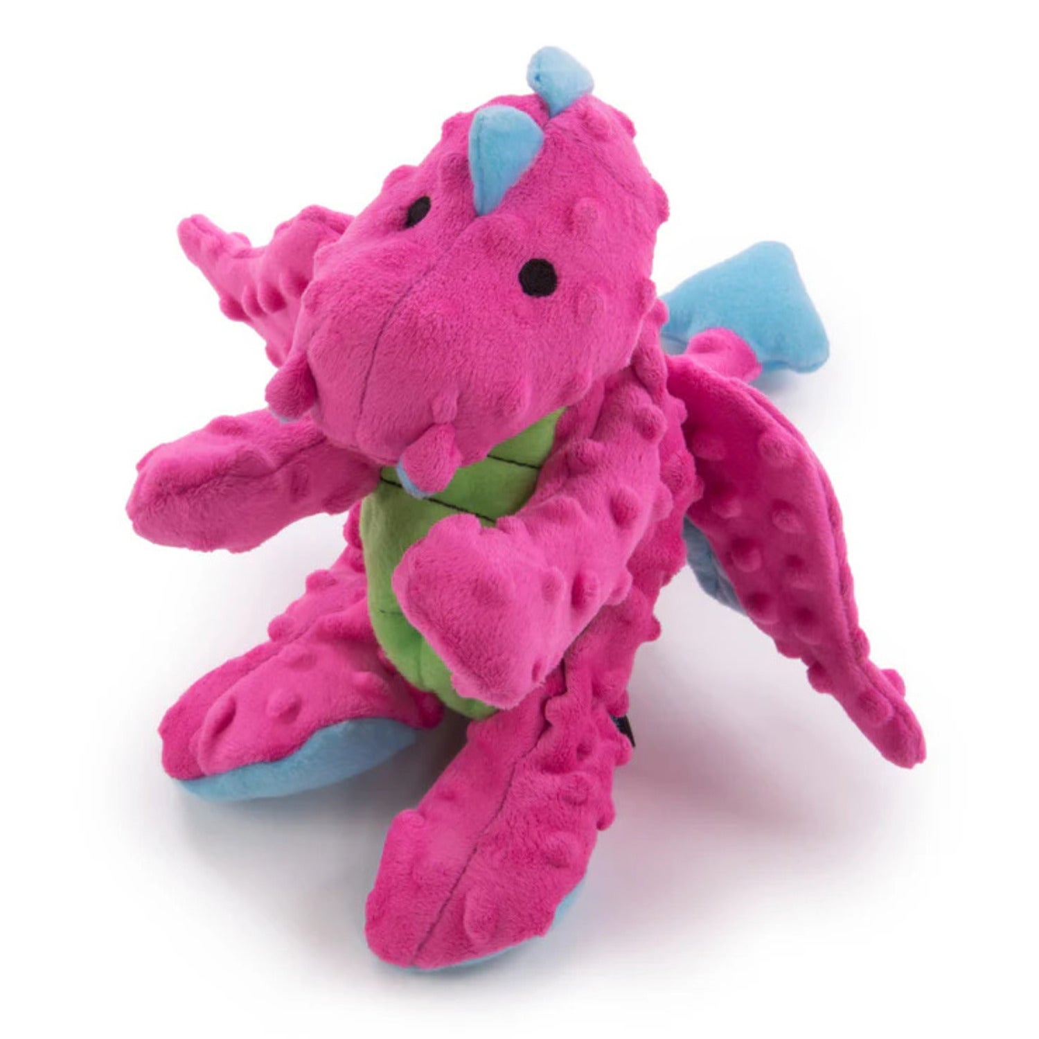 Godog Dinos T-Rex Plush Squeaky Dog Toy, Orange, Medium