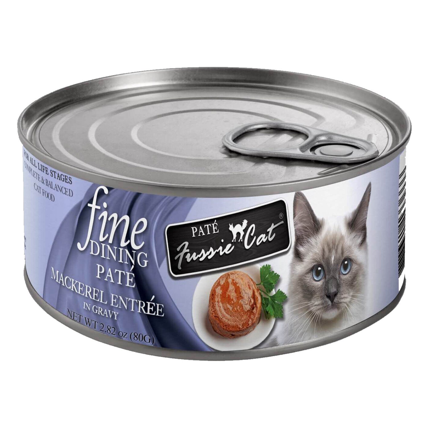 Fussie Cat Fine Dining Pate Mackerel In Gravy Recipe Wet Cat Food, 2.8 Oz