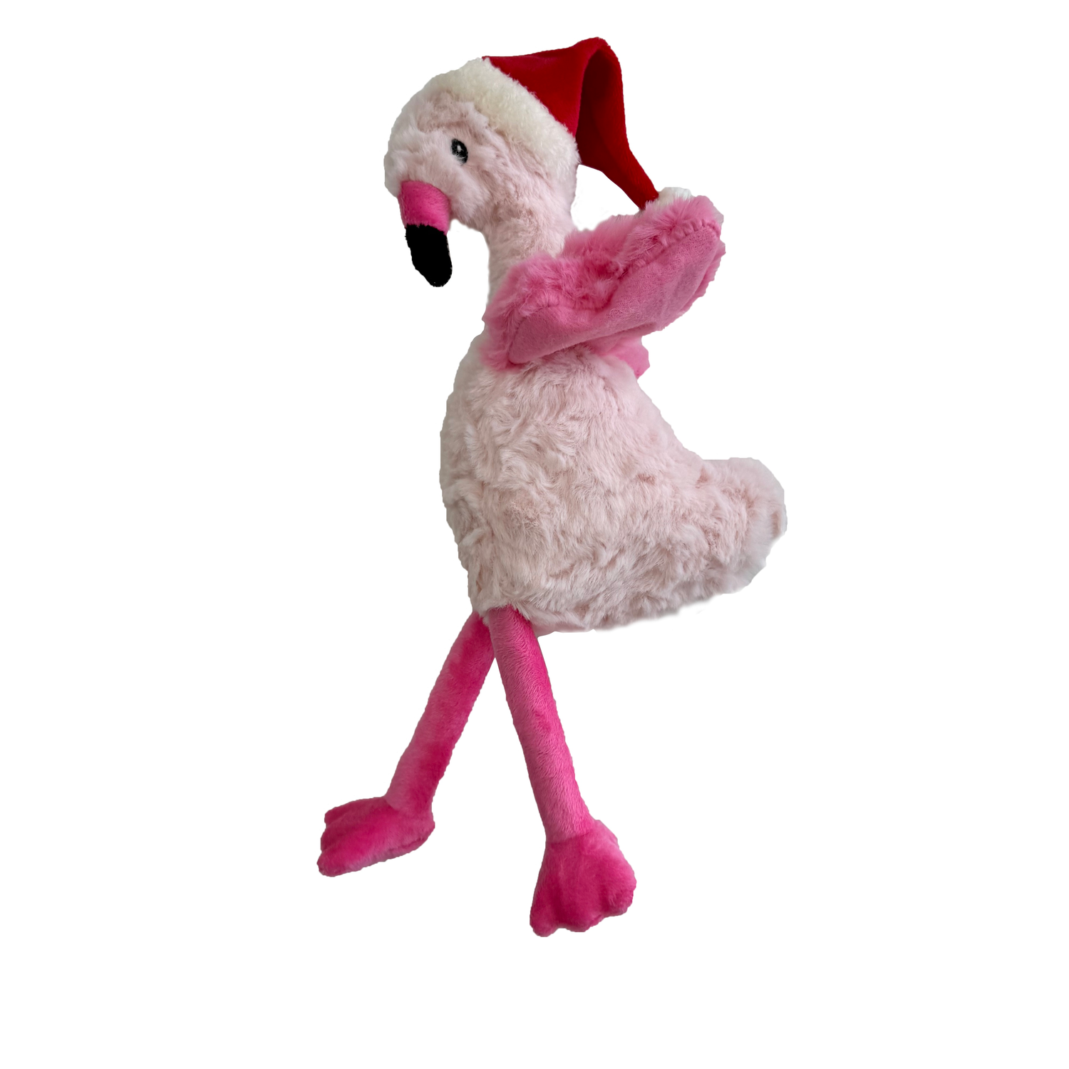 Aristopet Holiday Flora The Flamingo Squeaky Plush Dog Toy