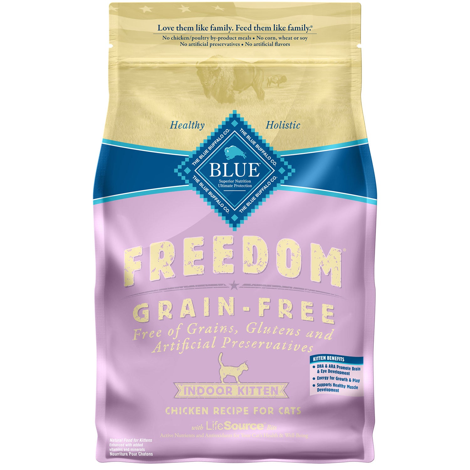 Blue Buffalo Freedom Grain-Free Indoor Kitten Chicken Recipe Cat Food