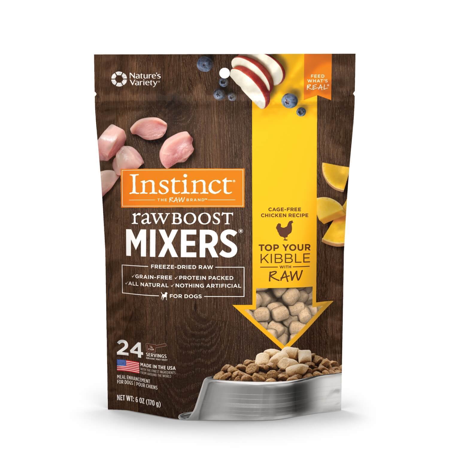 Instinct Freeze-Dried Raw Boost Mixers Grain-Free Chicken Recipe Freeze-Dried Dog Food Topper