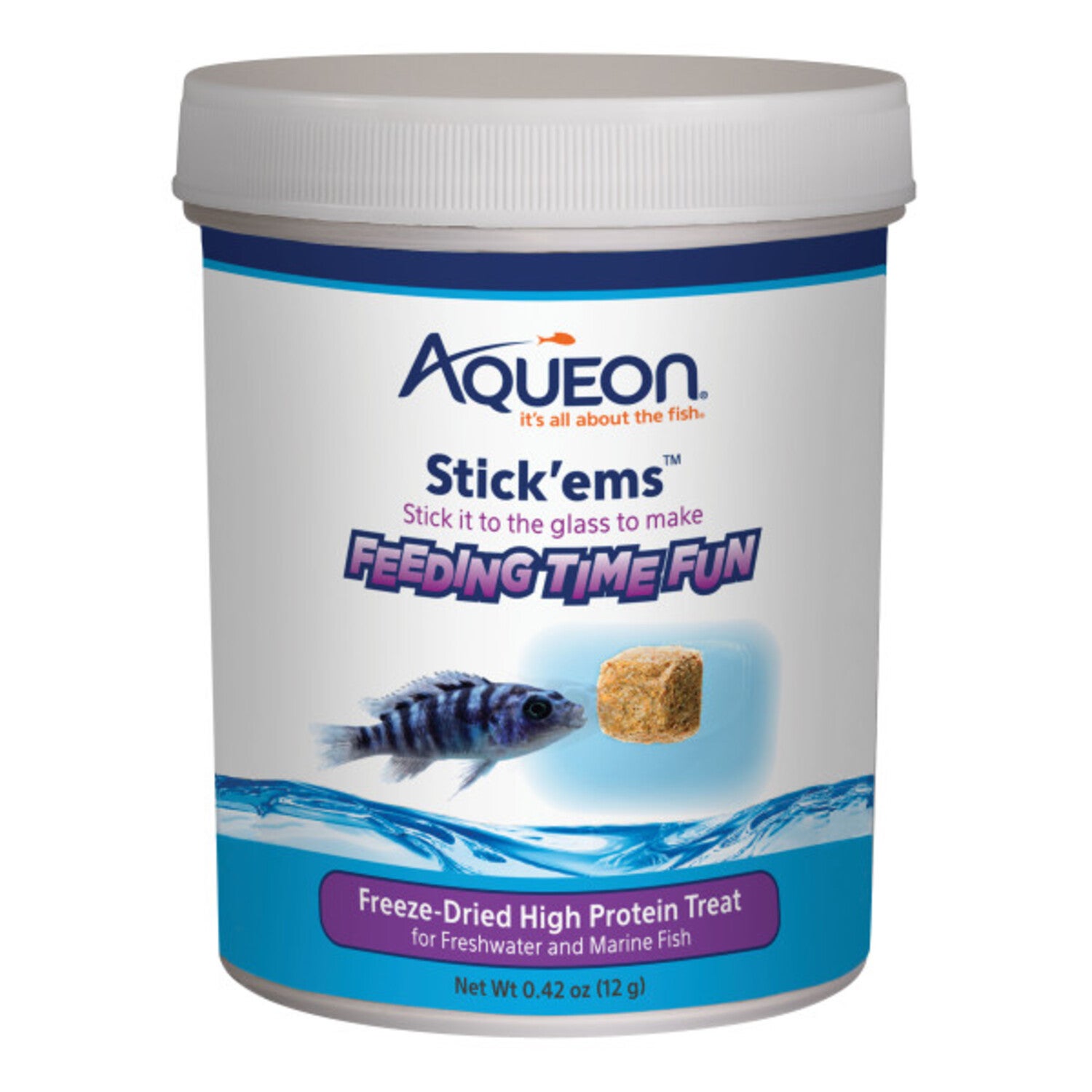 Aqueon Stick'ems Freeze-Dried High Protein Fish Treat 0.42 Oz