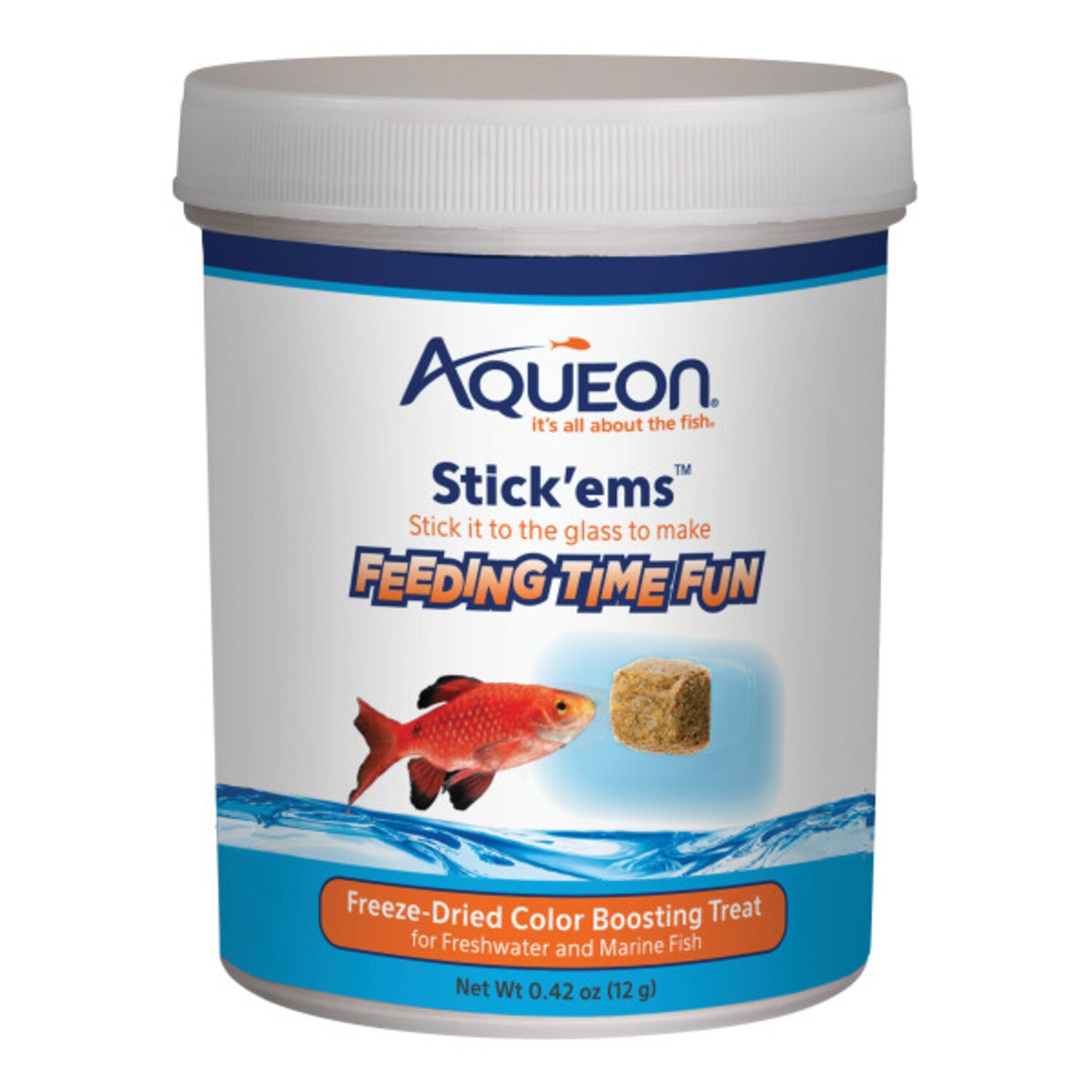 Aqueon Stick'ems Freeze-Dried Color Boosting Fish Treat, 0.42 Oz