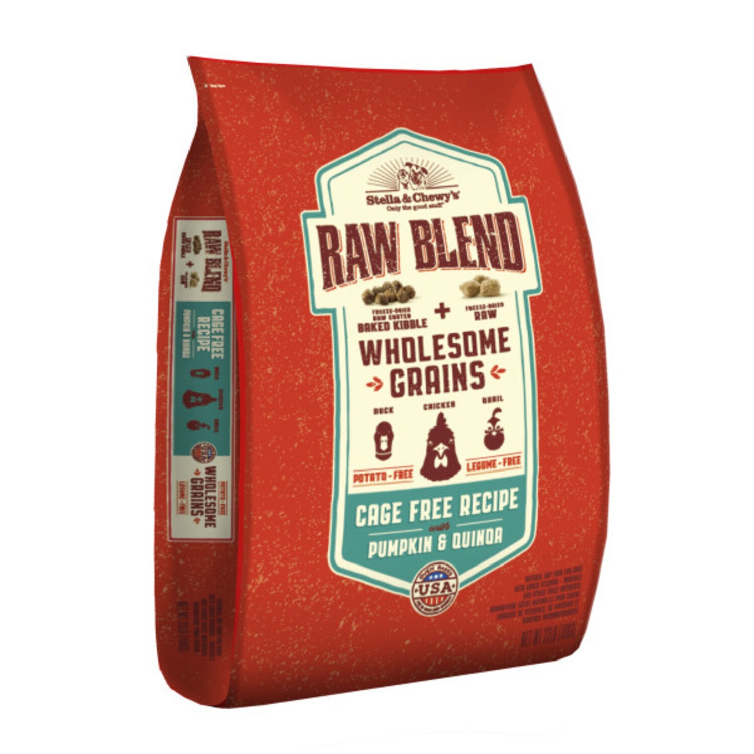 Stella & Chewy's Raw Blend Wholesome Grains Baked Dry Dog Food, Cage Free Recipe, 3.5-Lb Bag