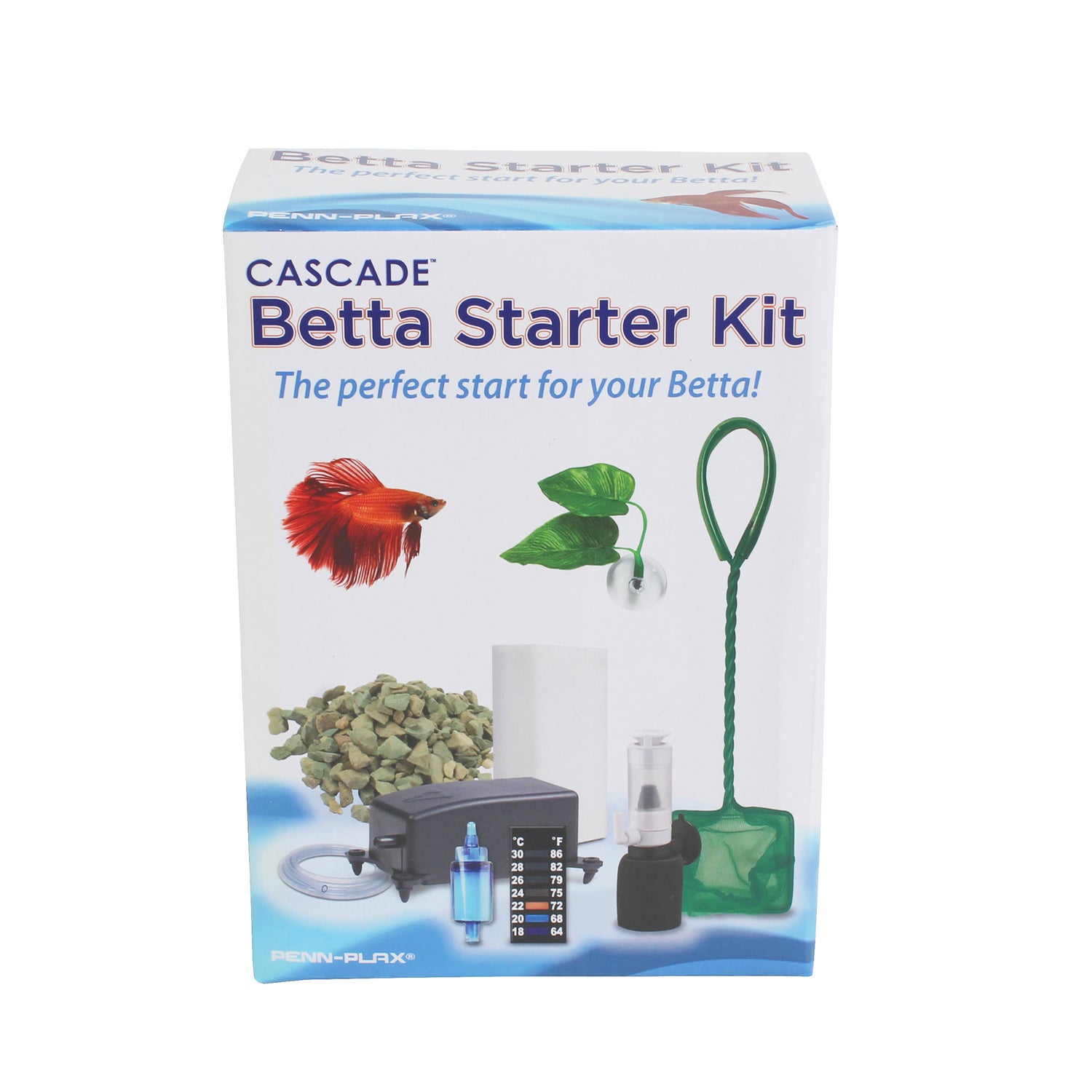 Penn-Plax Cascade Betta Frish Starter Kit, 9 Pieces, 1.2 Liters Per Min Flow Rate