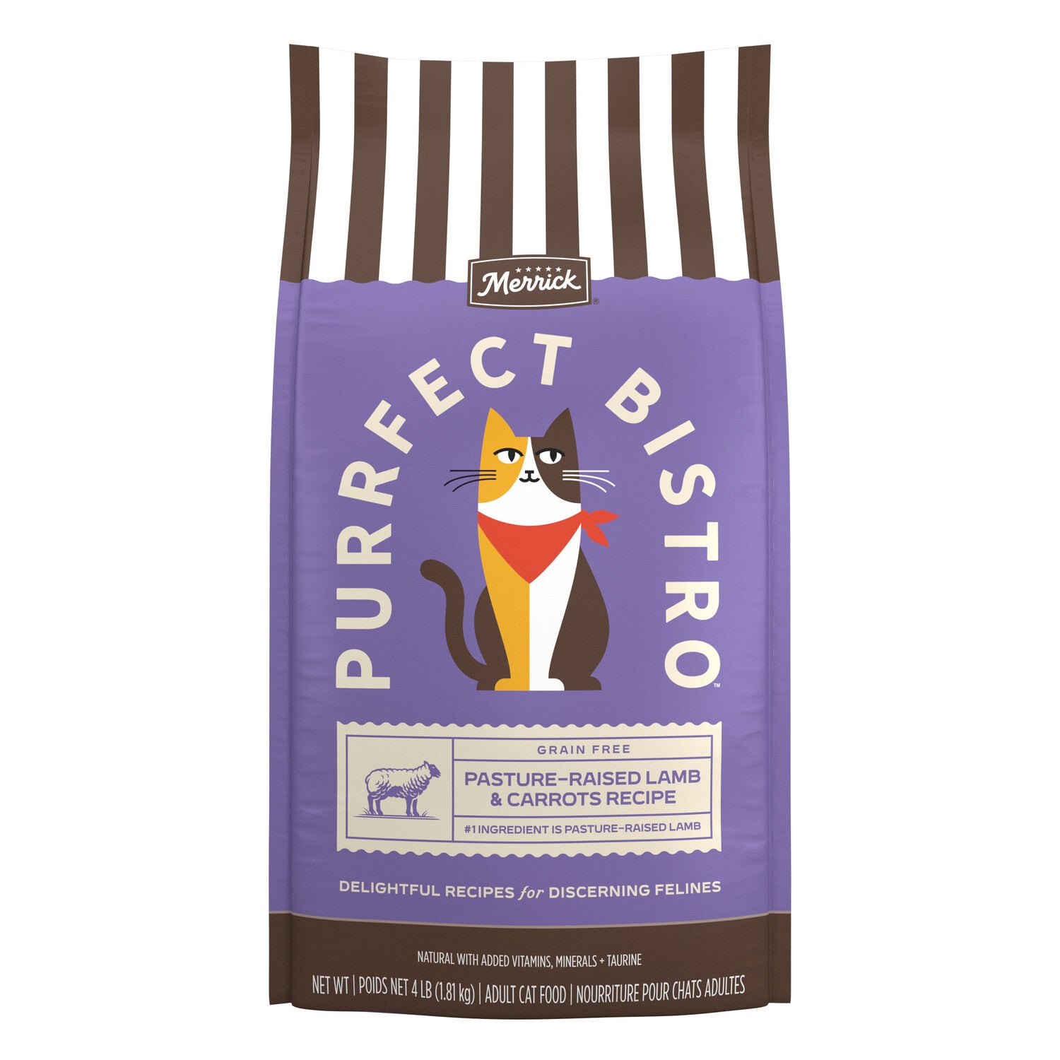 Merrick Purrfect Bistro Grain Free Lamb And Carrots Recipe Dry Adult Cat Food, 4-Lb.