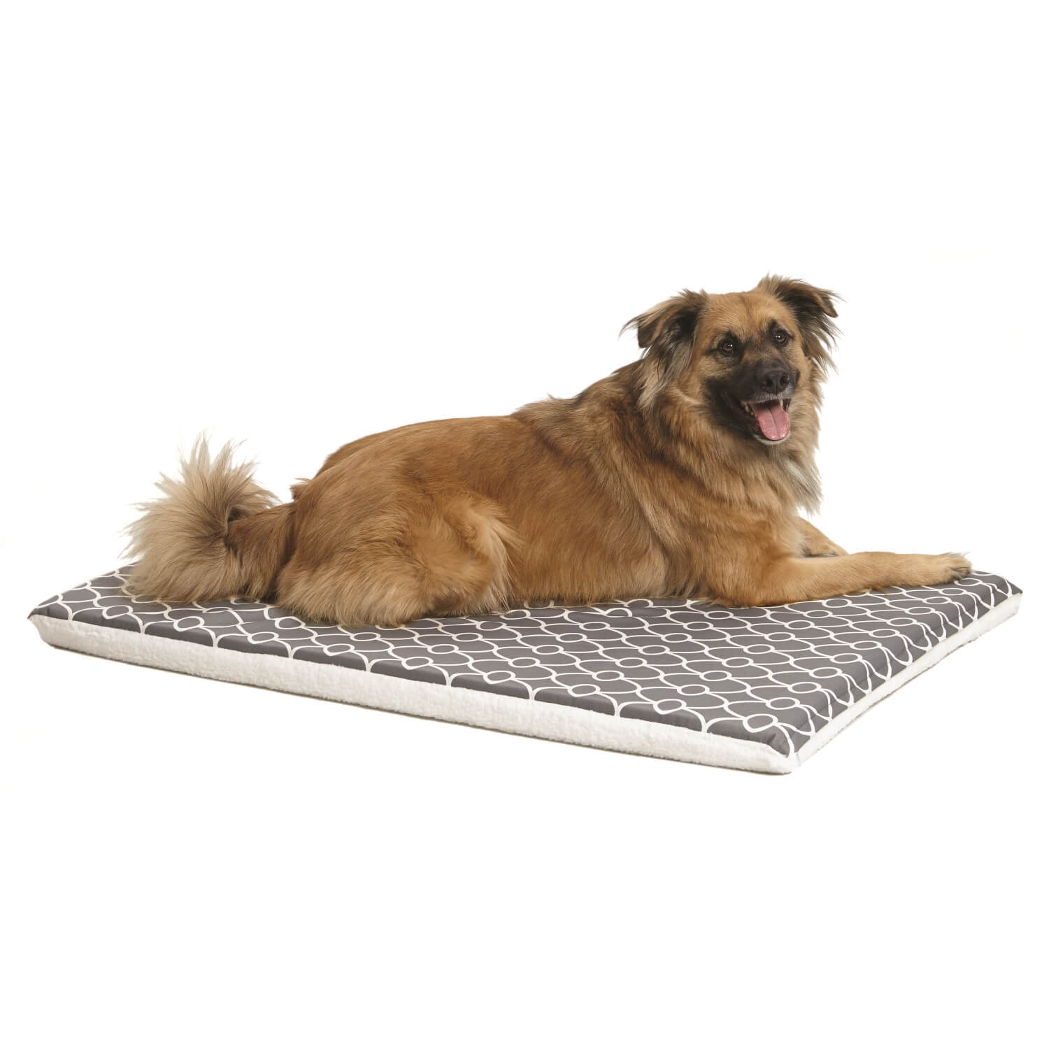 Midwest Quiet Time Reversible Pet Bed Gray/Fleece