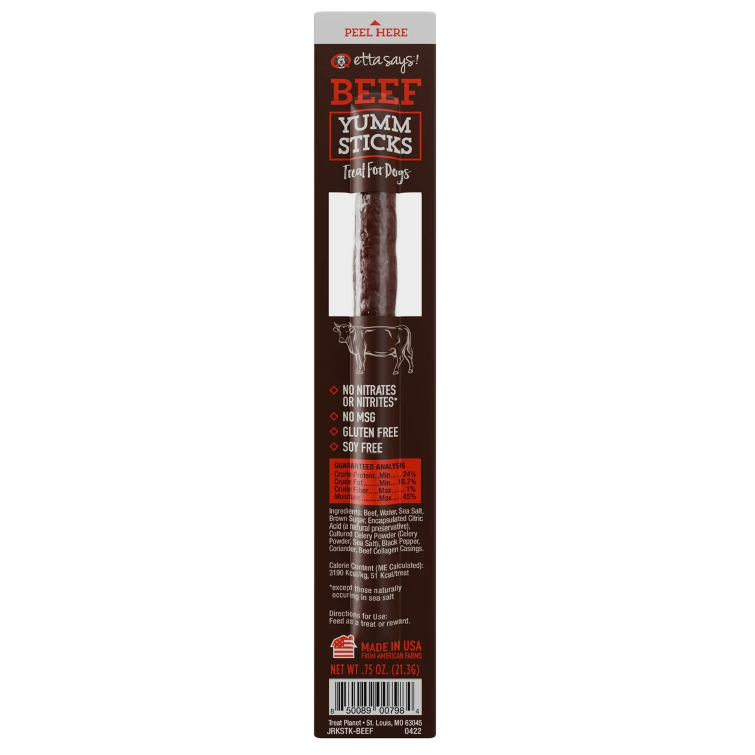 Etta Says! Beef Yumm Stick Dog Treat, 1 Count
