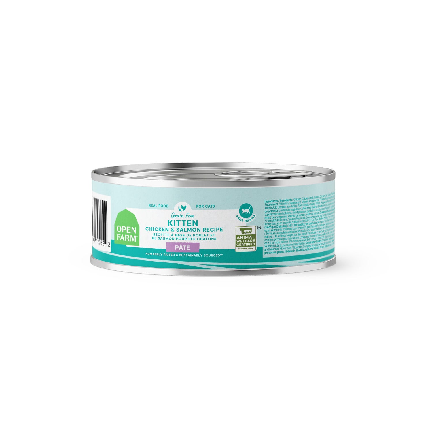 Open Farm Kitten Chicken & Salmon Pâté Wet Cat Food, 2.8Oz