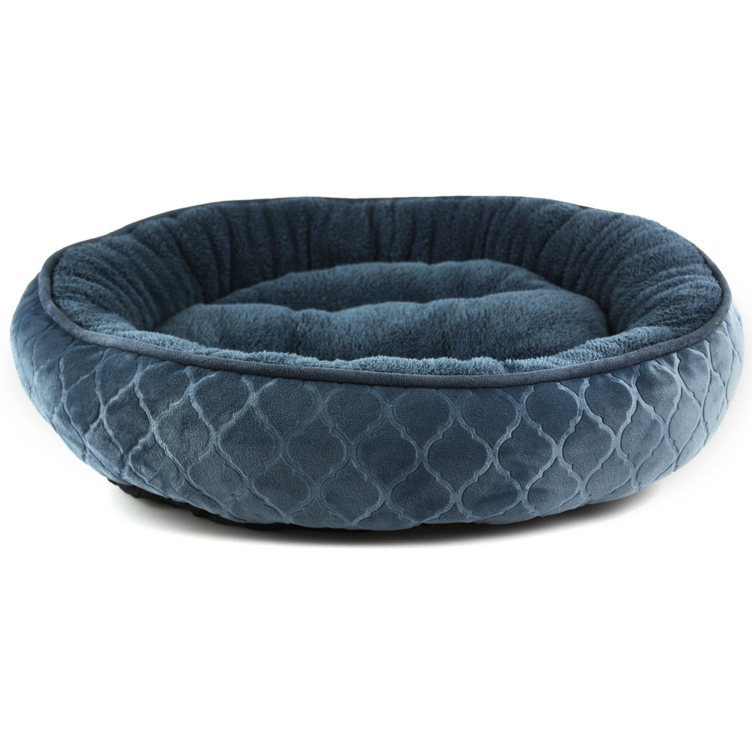 Jump Round Cuddler Cat & Dog Bed, Blue, 20