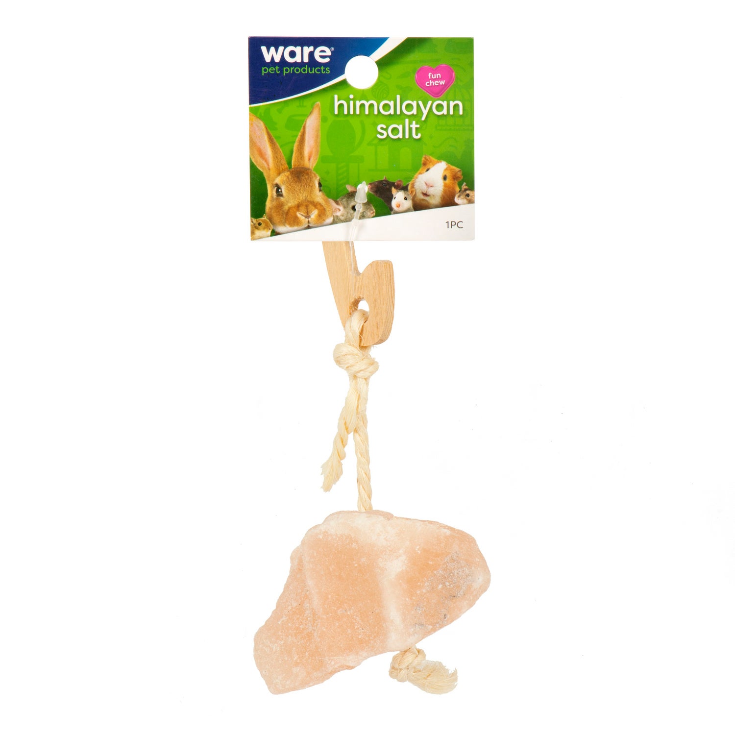 Ware Pet Products Himalayan Salt On A Rope Small Animal Toy